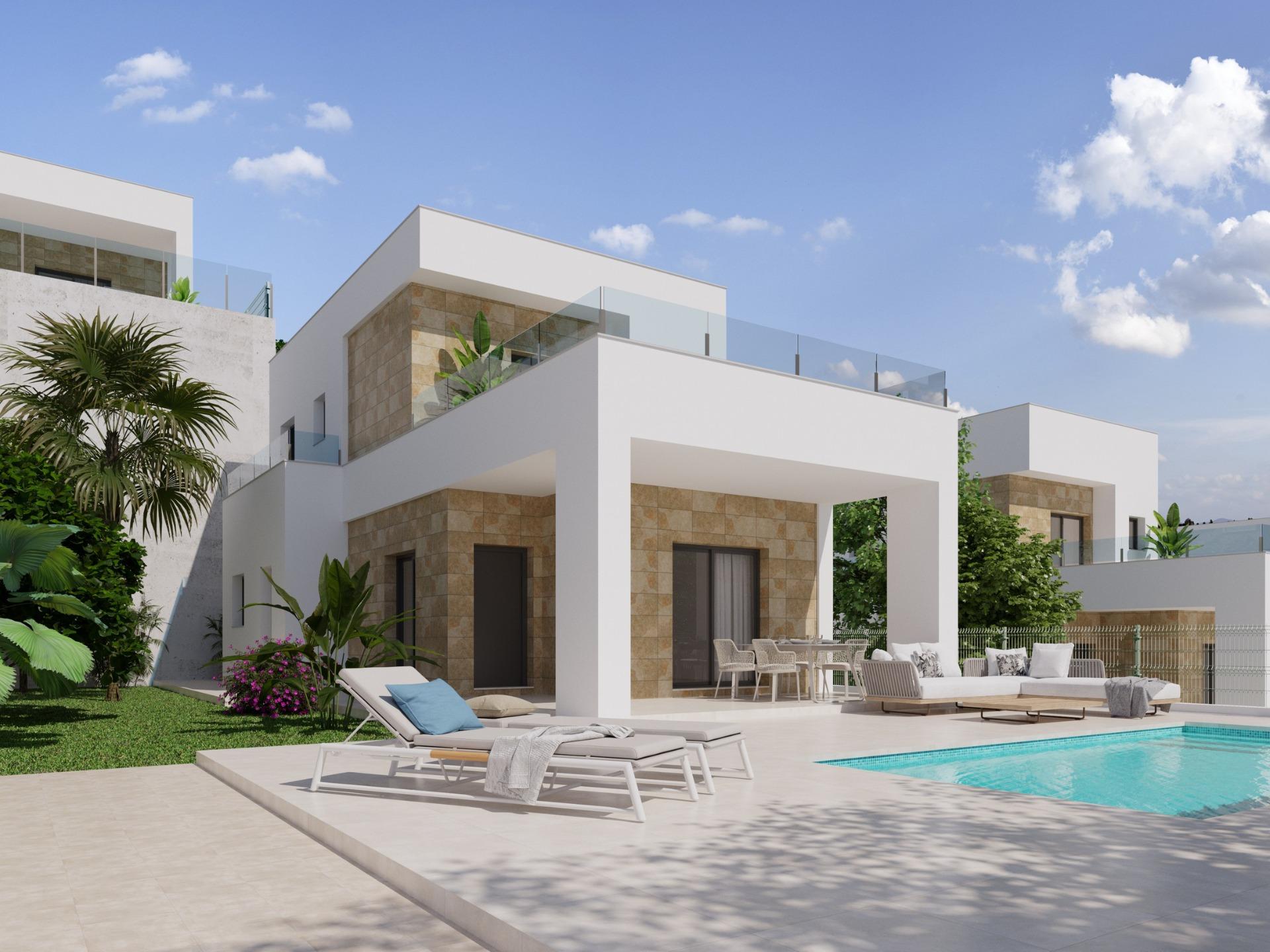 Impresionante villa de obra nueva con vistas al mar y piscina privada en venta en Polop