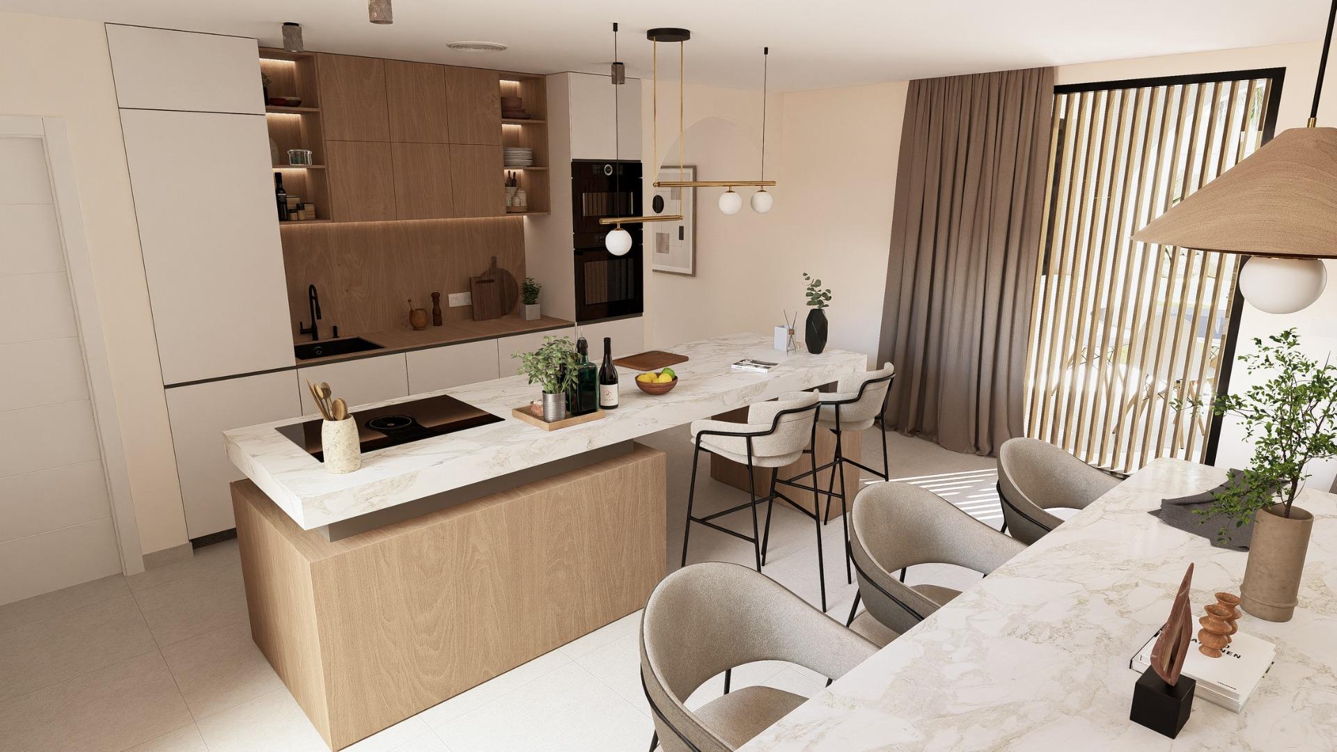 Contemporary Mediterranean 2 Bedroom with Pool for Sale in Altaona Golf Resort, Murcia