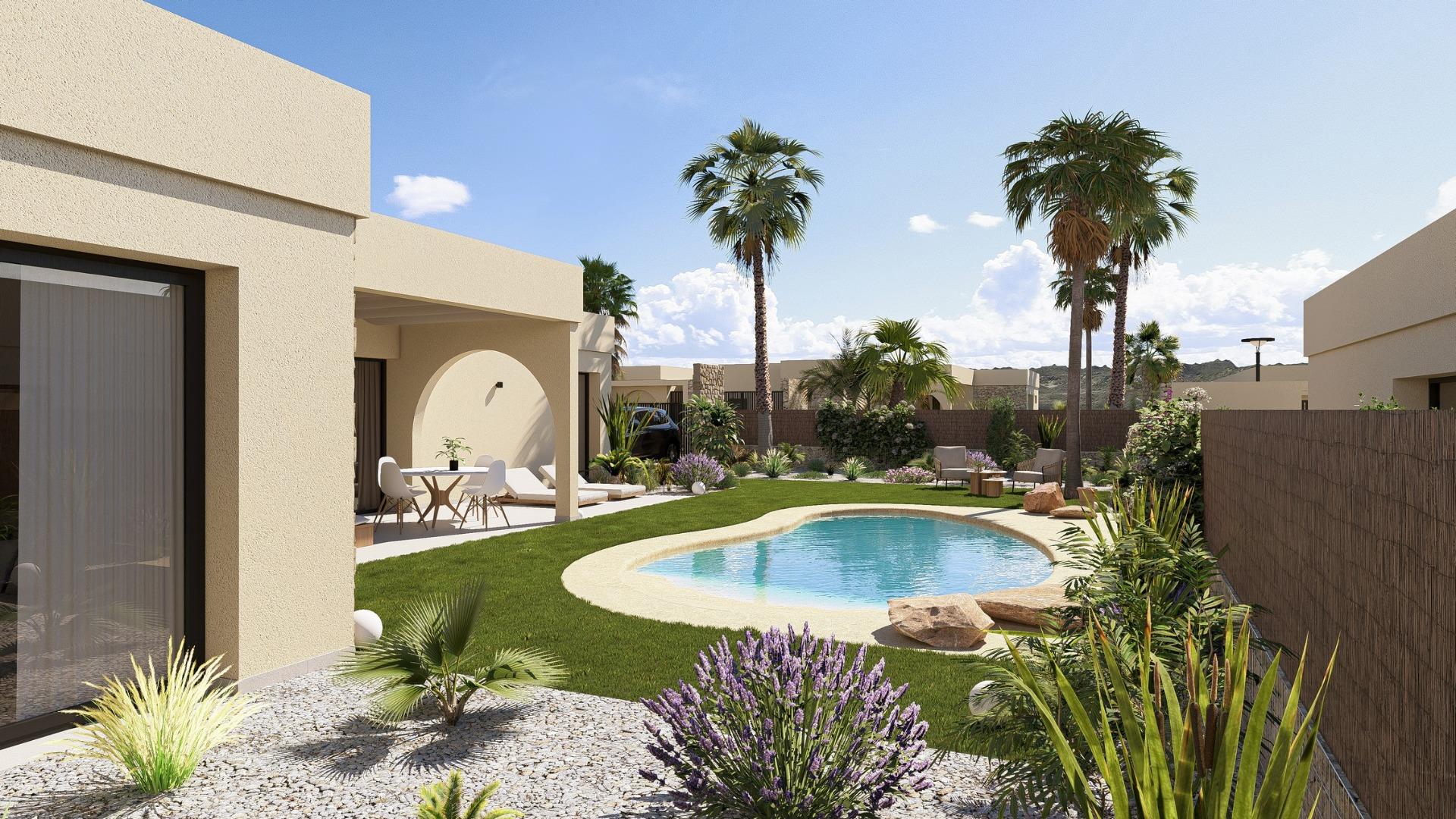 Contemporary Mediterranean 2 Bedroom with Pool for Sale in Altaona Golf Resort, Murcia