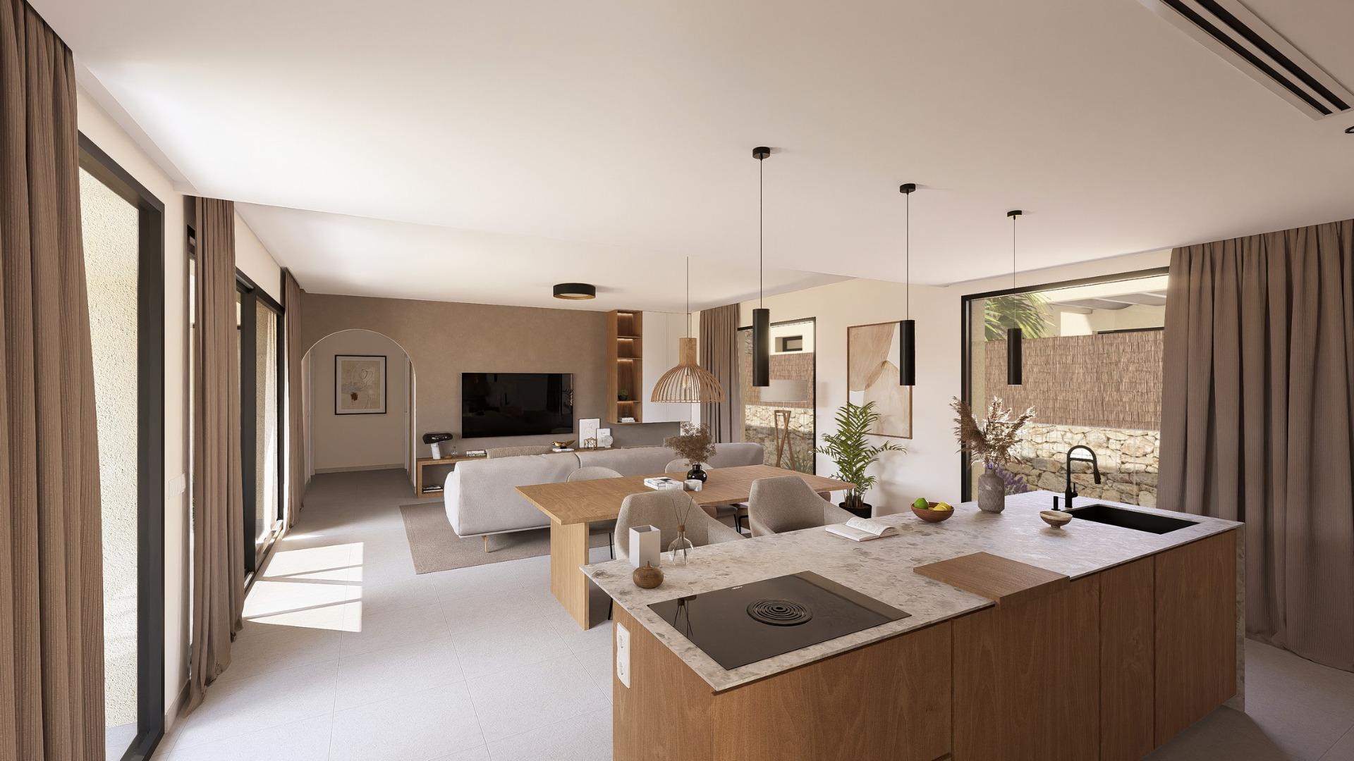 Contemporary Mediterranean 2 Bedroom with Pool for Sale in Altaona Golf Resort, Murcia