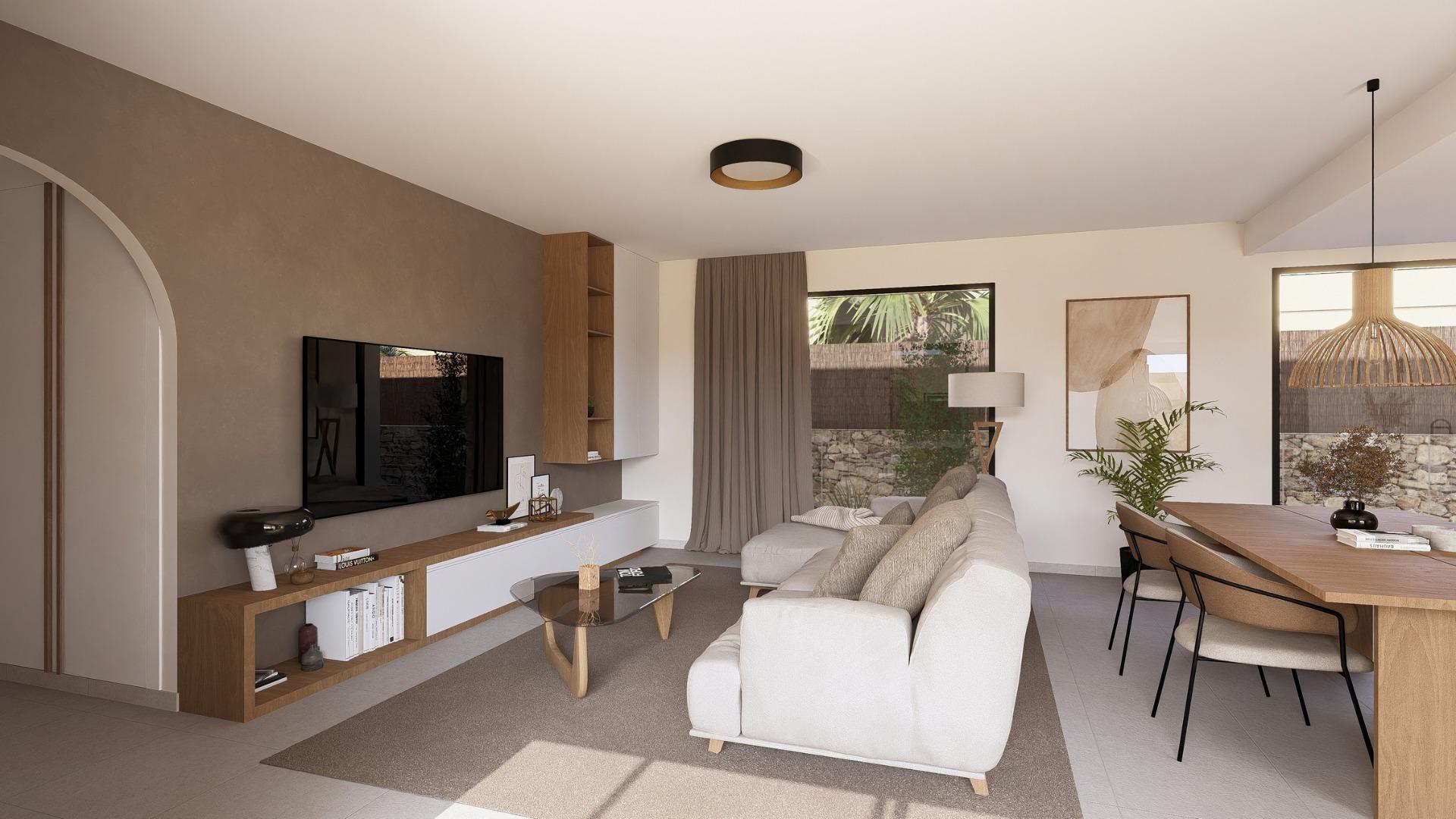 Contemporary Mediterranean 2 Bedroom with Pool for Sale in Altaona Golf Resort, Murcia