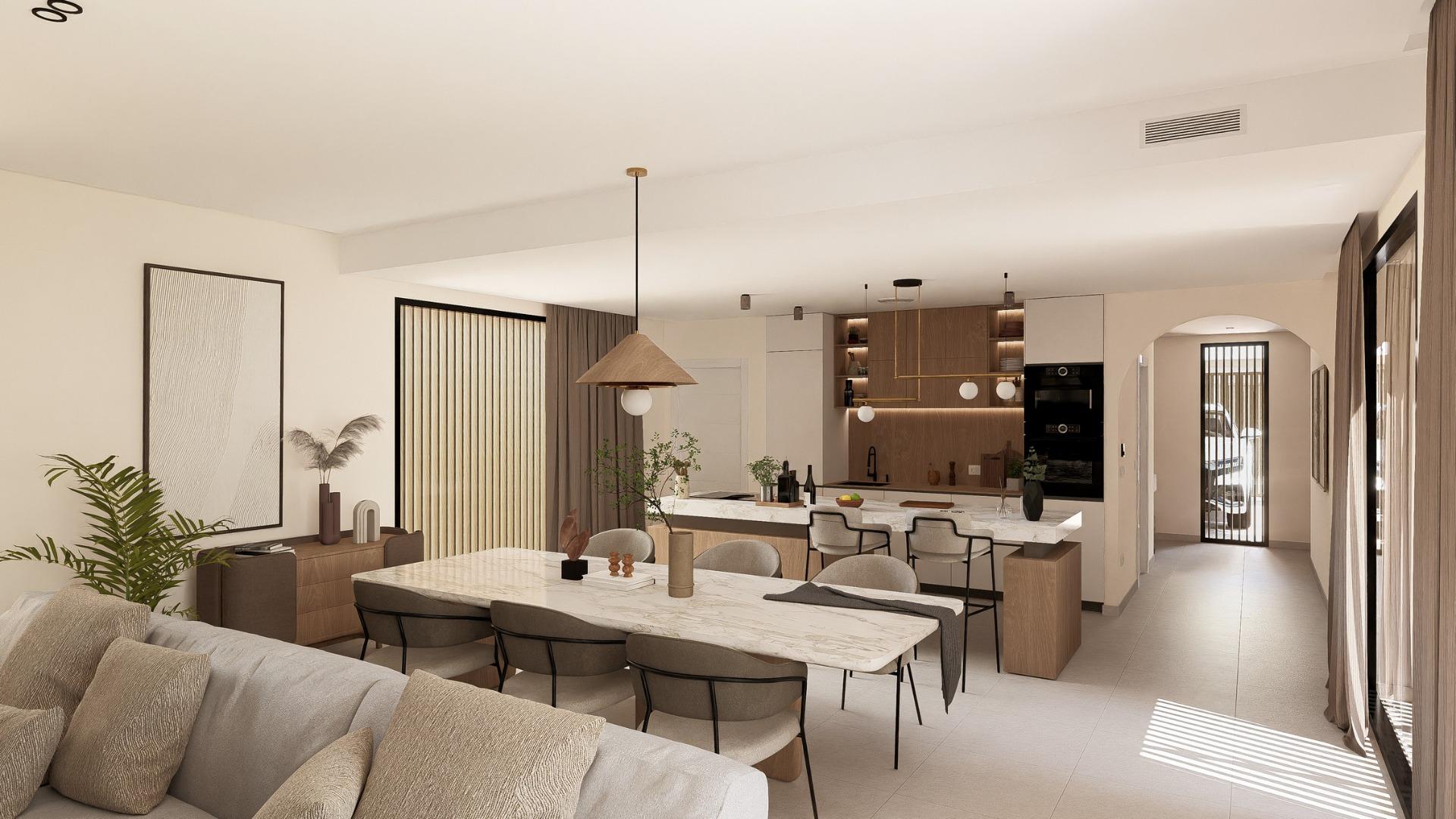 Contemporary Mediterranean 2 Bedroom with Pool for Sale in Altaona Golf Resort, Murcia