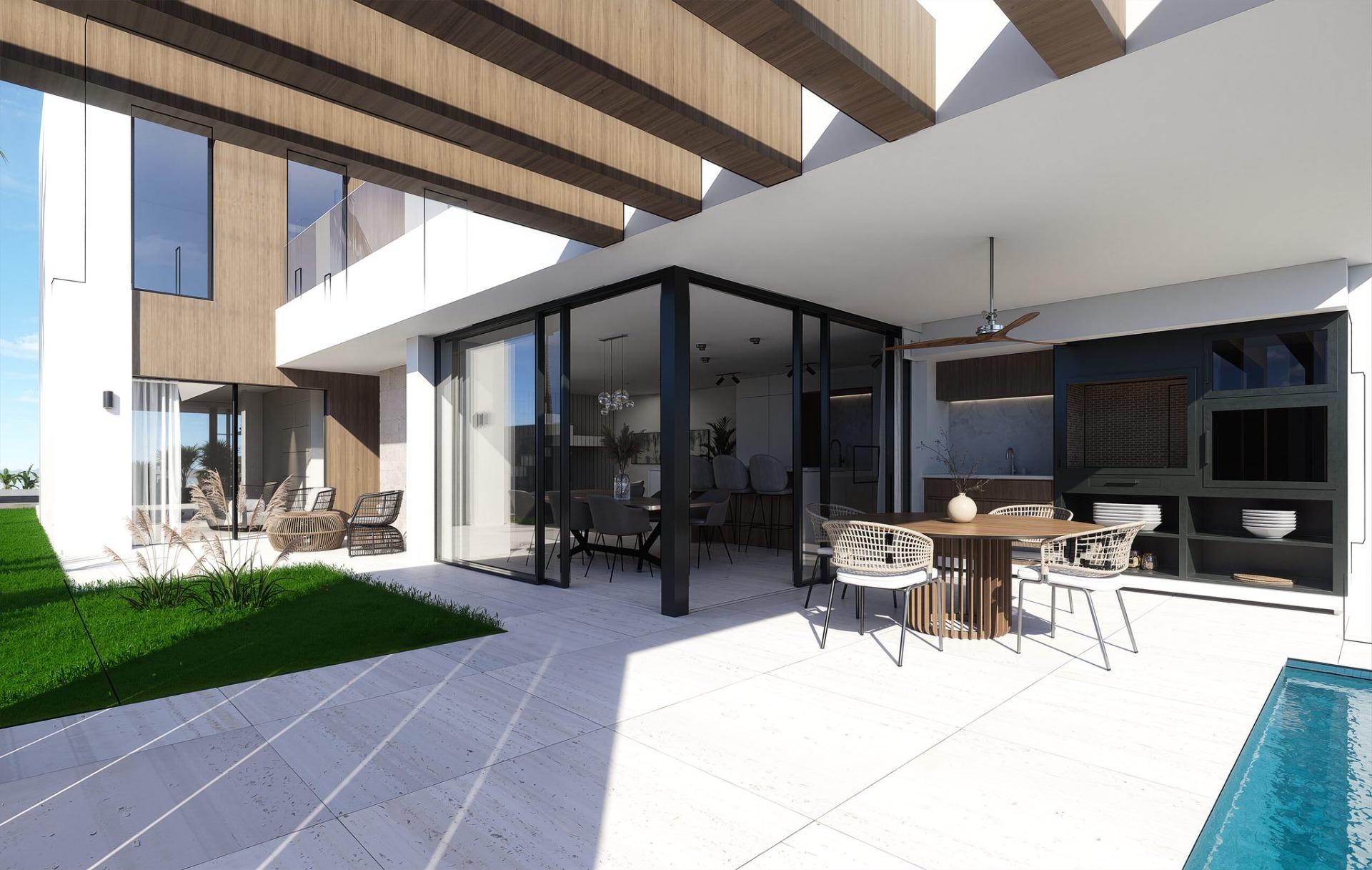 Refined Front Line Lake New Build Semi-Detached Villas for Sale in Santa Rosalía Resort