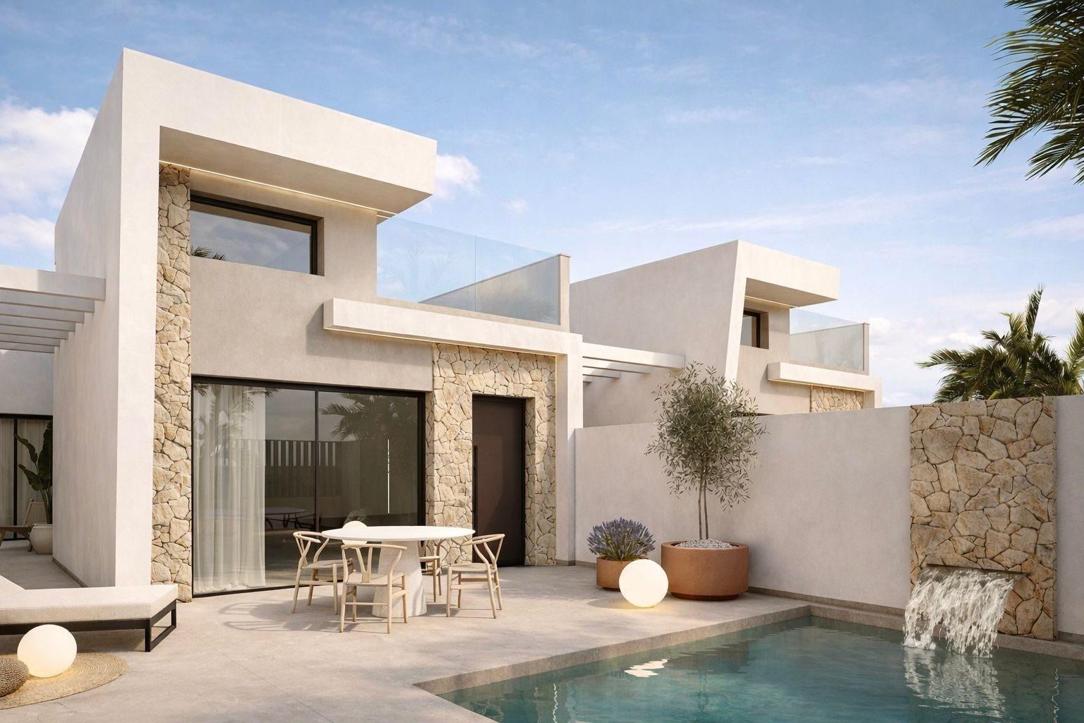 Stylish New Build Villas with Private Pool Near the Beach in Los Alcazares