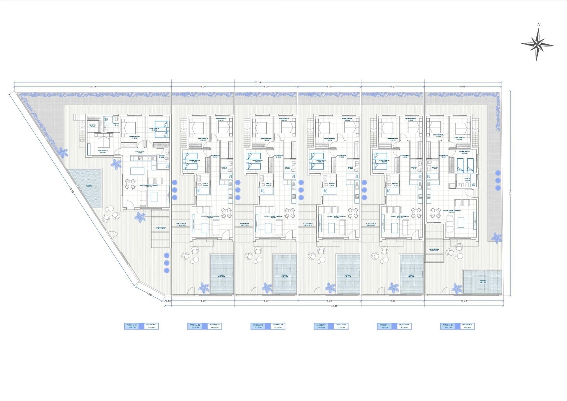 Stylish New Build Villas with Private Pool Near the Beach in Los Alcazares