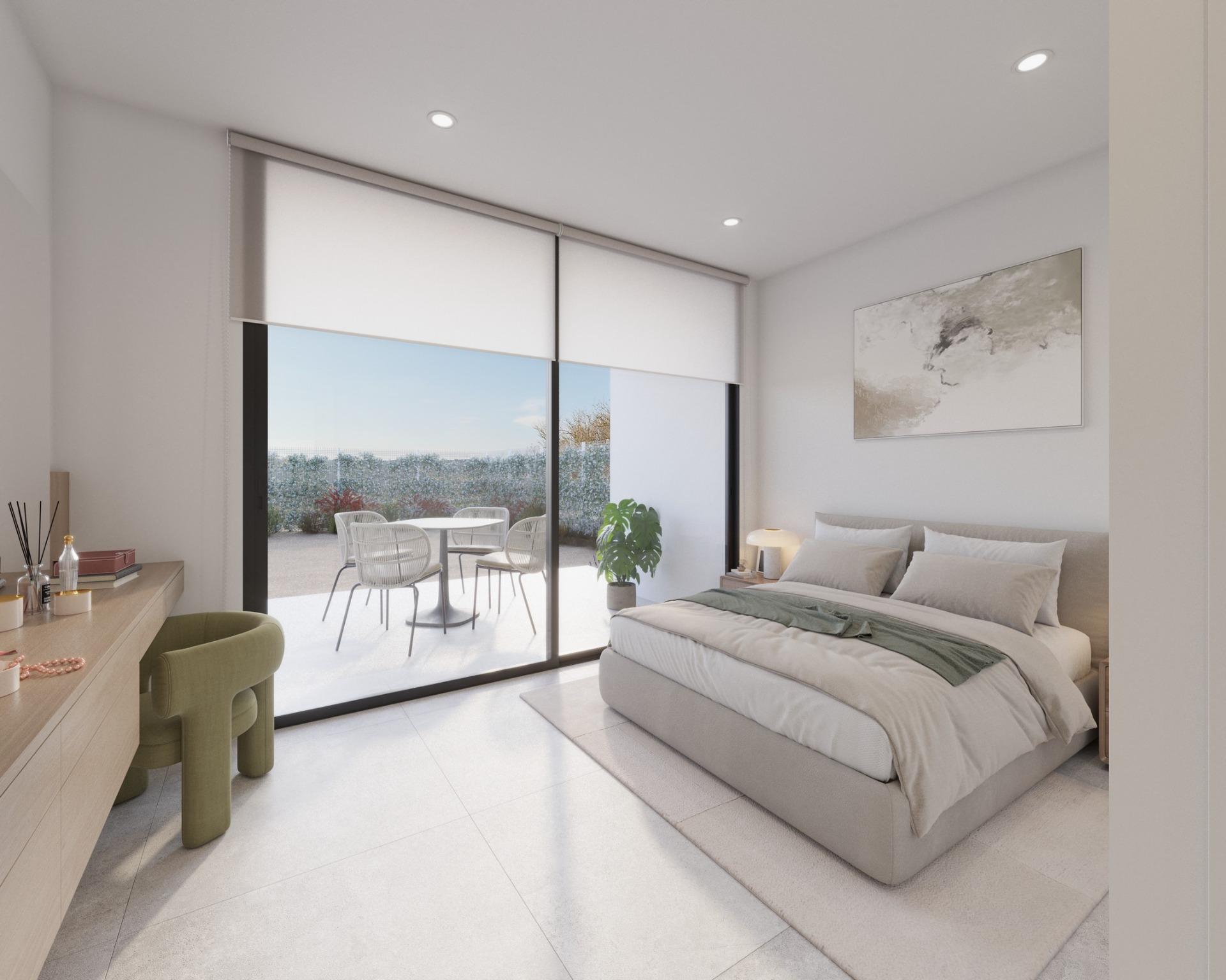 Contemporary Single-Storey New Build Villa with Private Pool for Sale in Hacienda del Álamo Golf Resort, Murcia