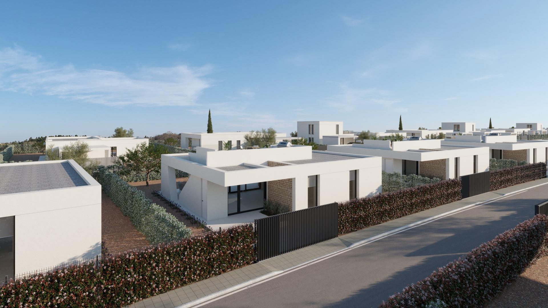 Contemporary Single-Storey New Build Villa with Private Pool for Sale in Hacienda del Álamo Golf Resort, Murcia