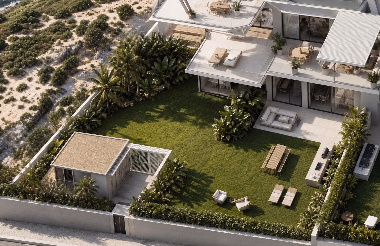 Luxury-New-Build-Apartments-in-Cala-Finestrat-Close-to-the-Beach-5 Modern elevated 2 bedroom penthouse with spacious terrace and garden area overlooking greenery in Cala de Finestrat.