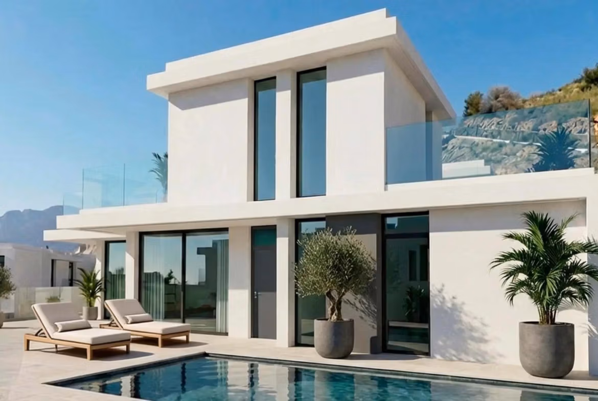 Роскошные новые виллы в Rincón de Loix, Benidorm, с частным бассейном в Rincón De Loix