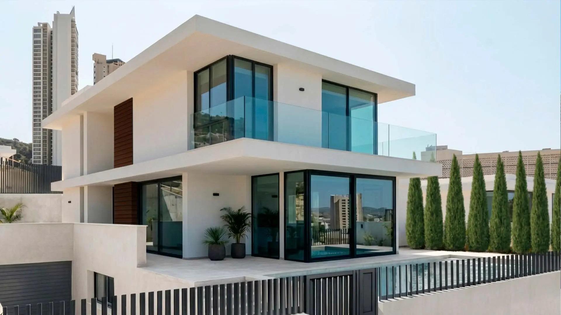 Luxury-New-Build-Villas-in-Rincon-de-Loix-Benidorm-with-Private-Pool-35 Grand 4 Bedroom New Build Villa with Private Pool and Basement for Sale in Rincón de Loix, Benidorm