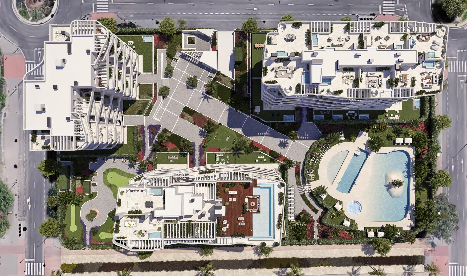 Elevated New Build 3 bedroom Apartment in a Luxury Resort for Sale near the Beach in Villajoyosa