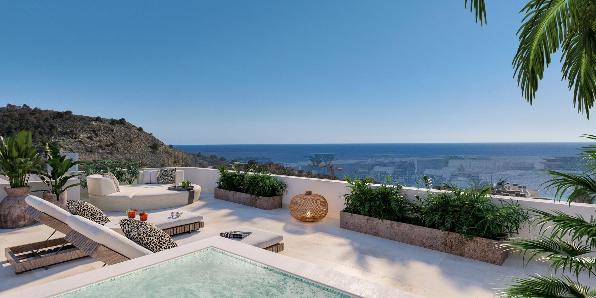 Sleek New Build 2 bedroom Apartment in a Luxury Resort for Sale near the Beach in Villajoyosa