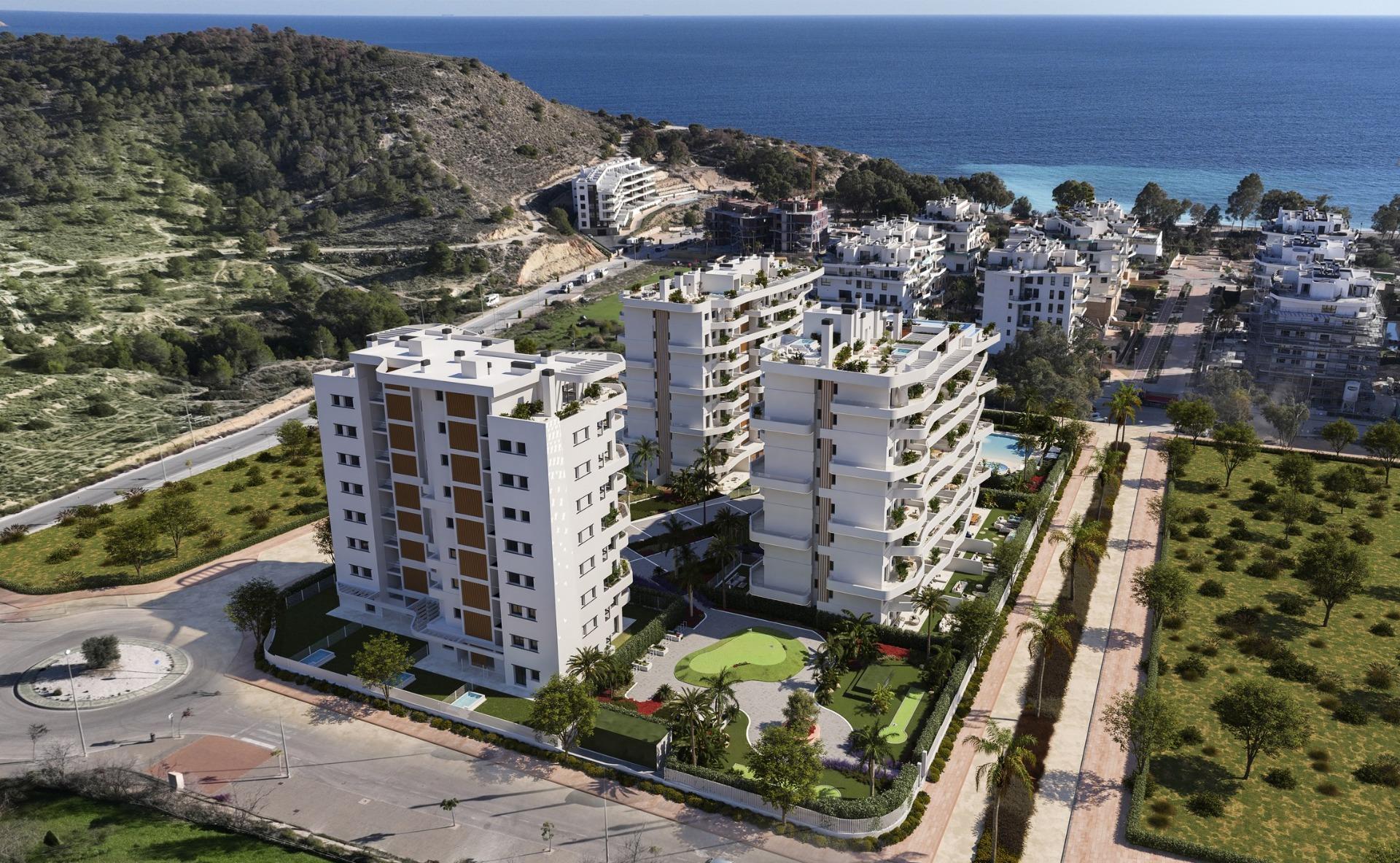 Elevated New Build 3 bedroom Apartment in a Luxury Resort for Sale near the Beach in Villajoyosa