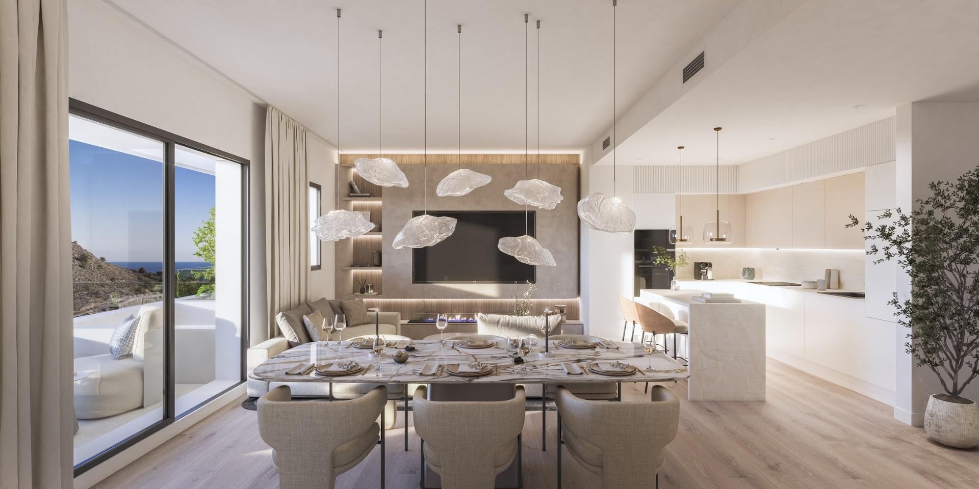 Sleek New Build 2 bedroom Apartment in a Luxury Resort for Sale near the Beach in Villajoyosa