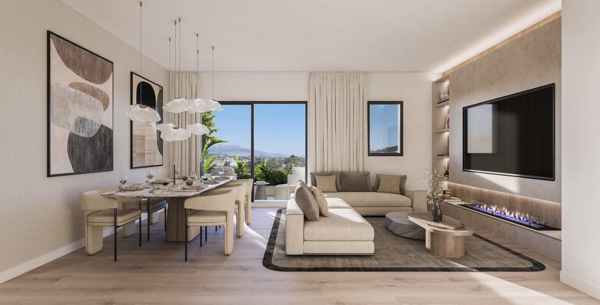 Sleek New Build 2 bedroom Apartment in a Luxury Resort for Sale near the Beach in Villajoyosa