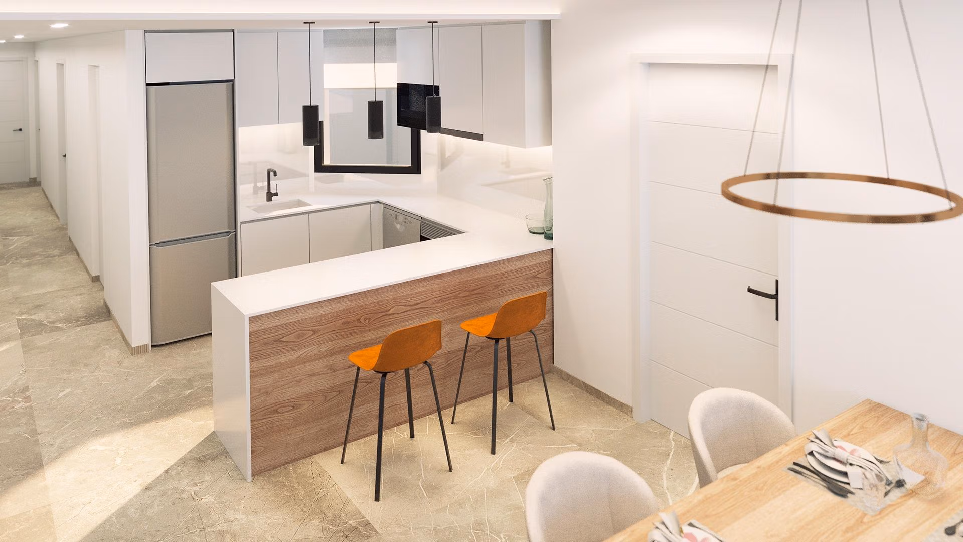 Modern-Apartments-Just-250m-from-Playa-del-Cura-in-Torrevieja-5 Penthouse neuf exclusif de 2 chambres avec solarium à vendre à 250 m de Playa del Cura, Torrevieja