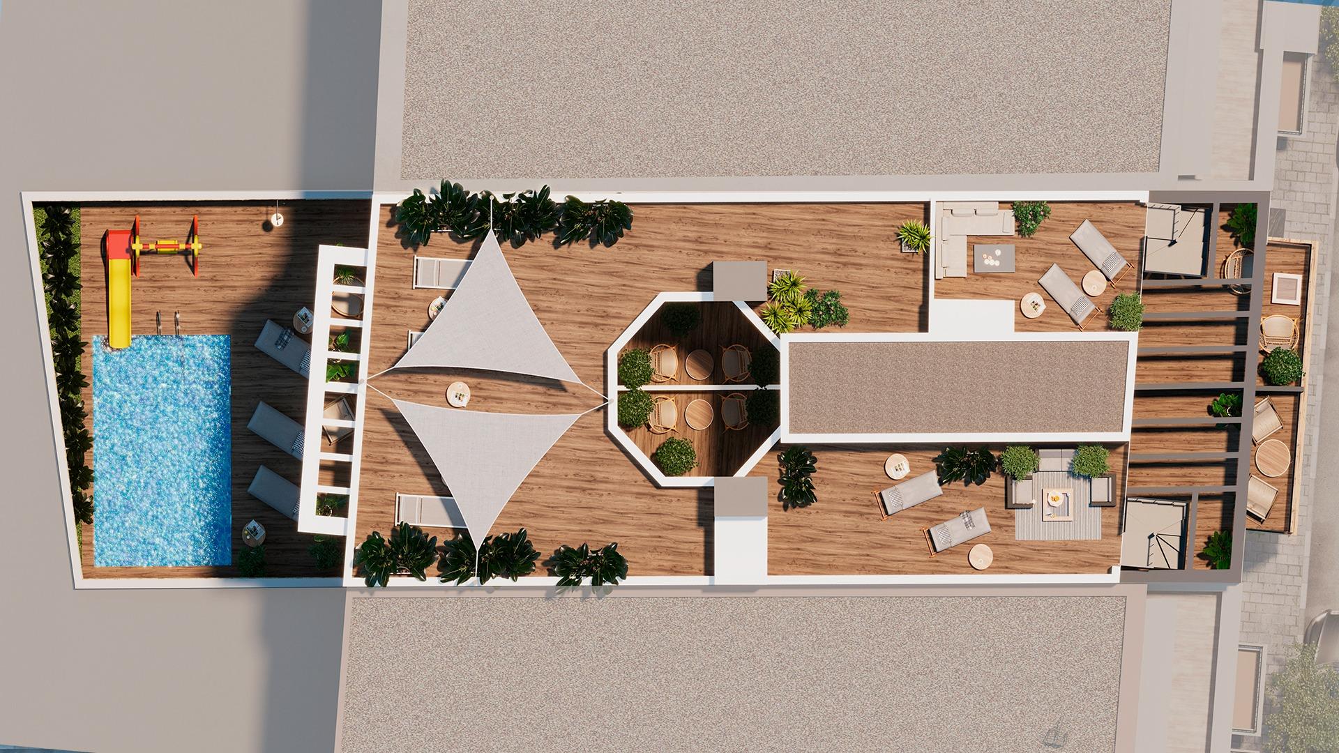 Stylish New Build 1 Bedroom Ground Floor Apartment for Sale 250m from Playa del Cura, Torrevieja