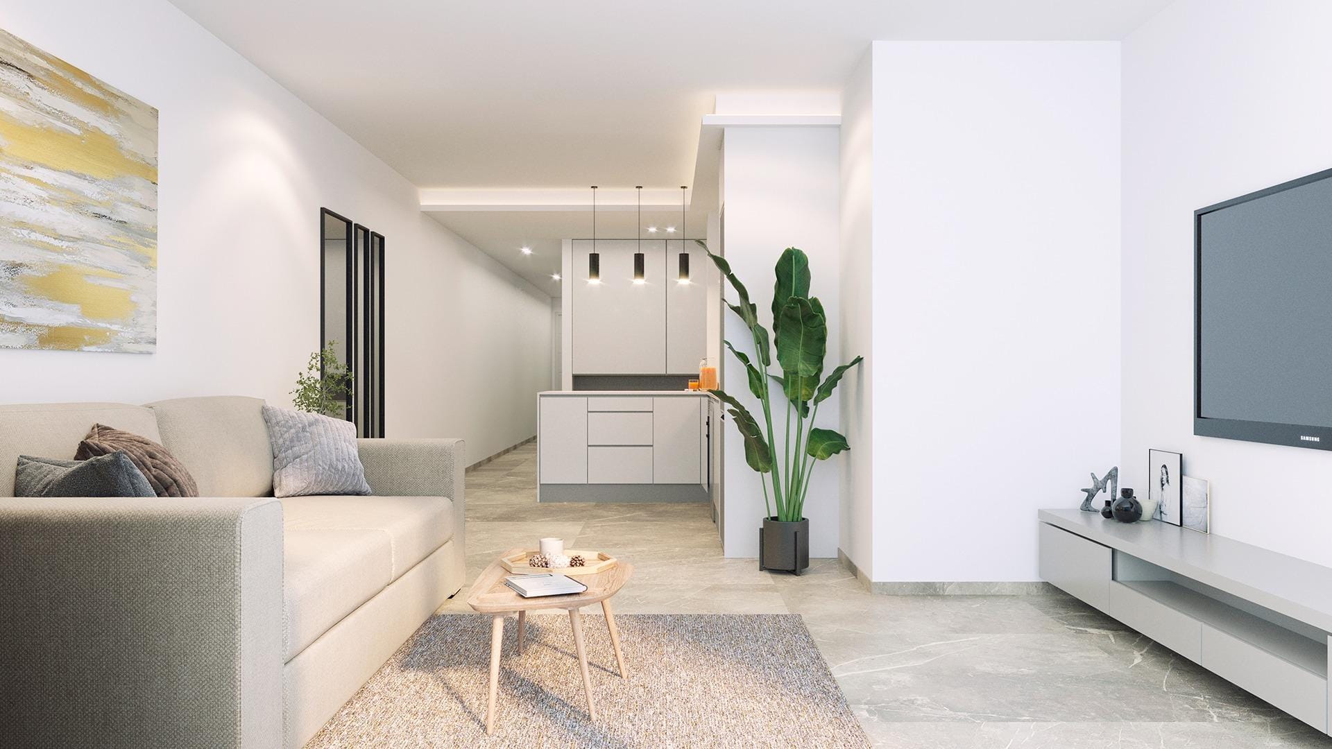 Luminous New Build 2 Bedroom Apartment with Terrace for Sale 250m from Playa del Cura, Torrevieja