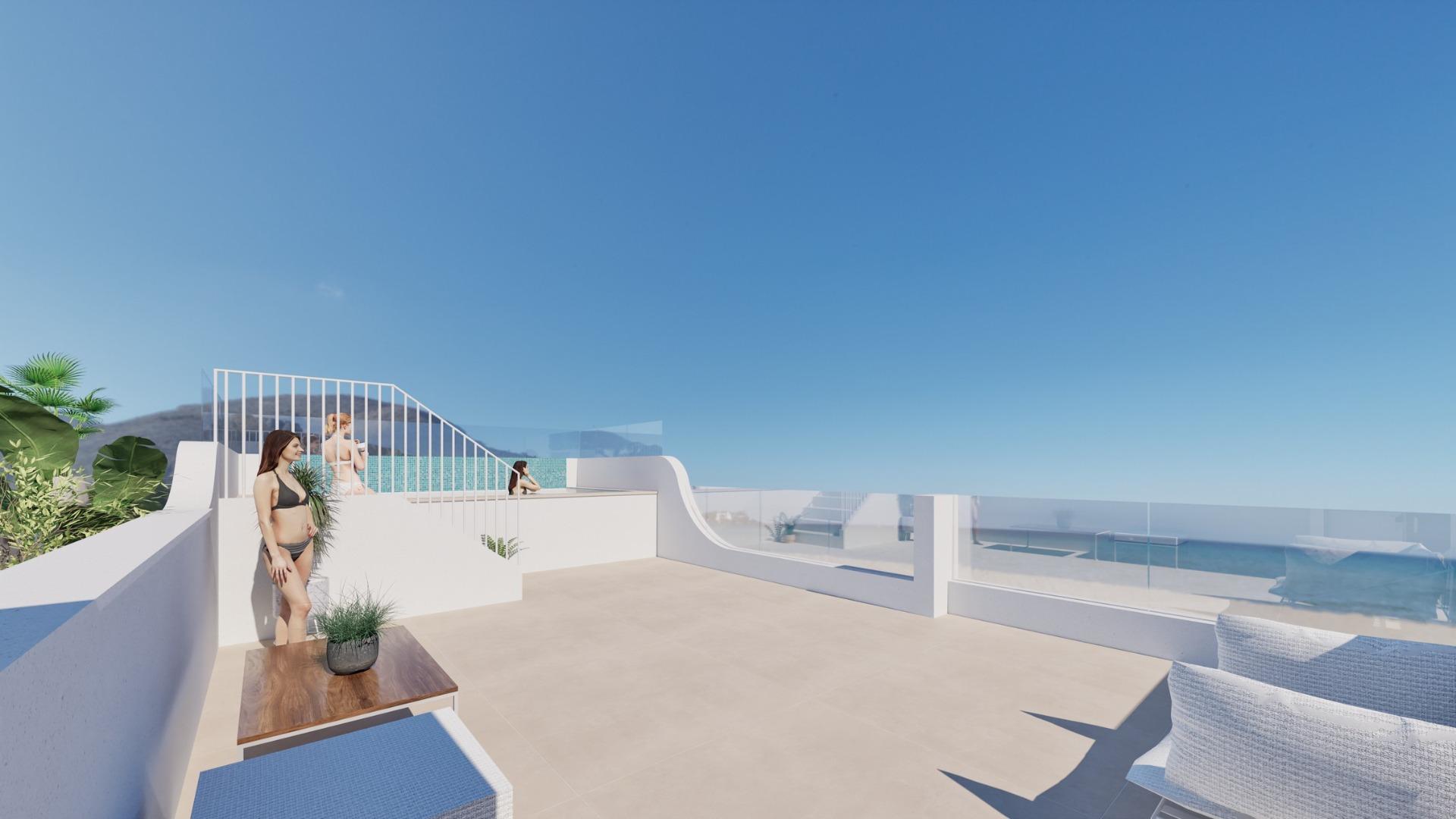 Stunning New Build 2 Bedroom Penthouse with Solarium for Sale 150m from Las Higuericas Beach, Torre de la Horadada