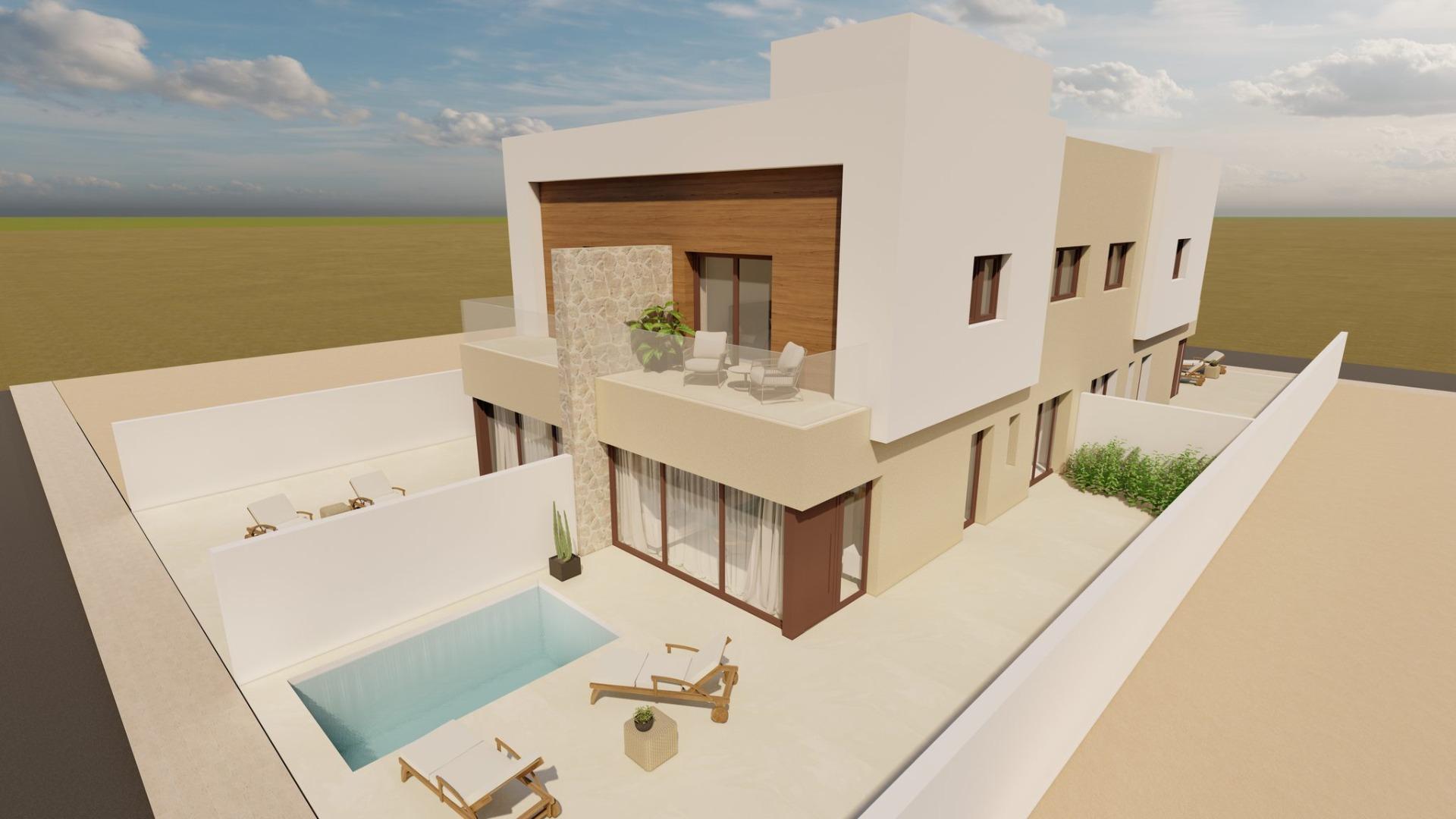 Modern-New-Build-Quad-Villas-with-Private-Pool-in-Santiago-de-la-Ribera-2 Contemporary New Build Quad Villa with Private Pool for Sale in Santiago de la Ribera