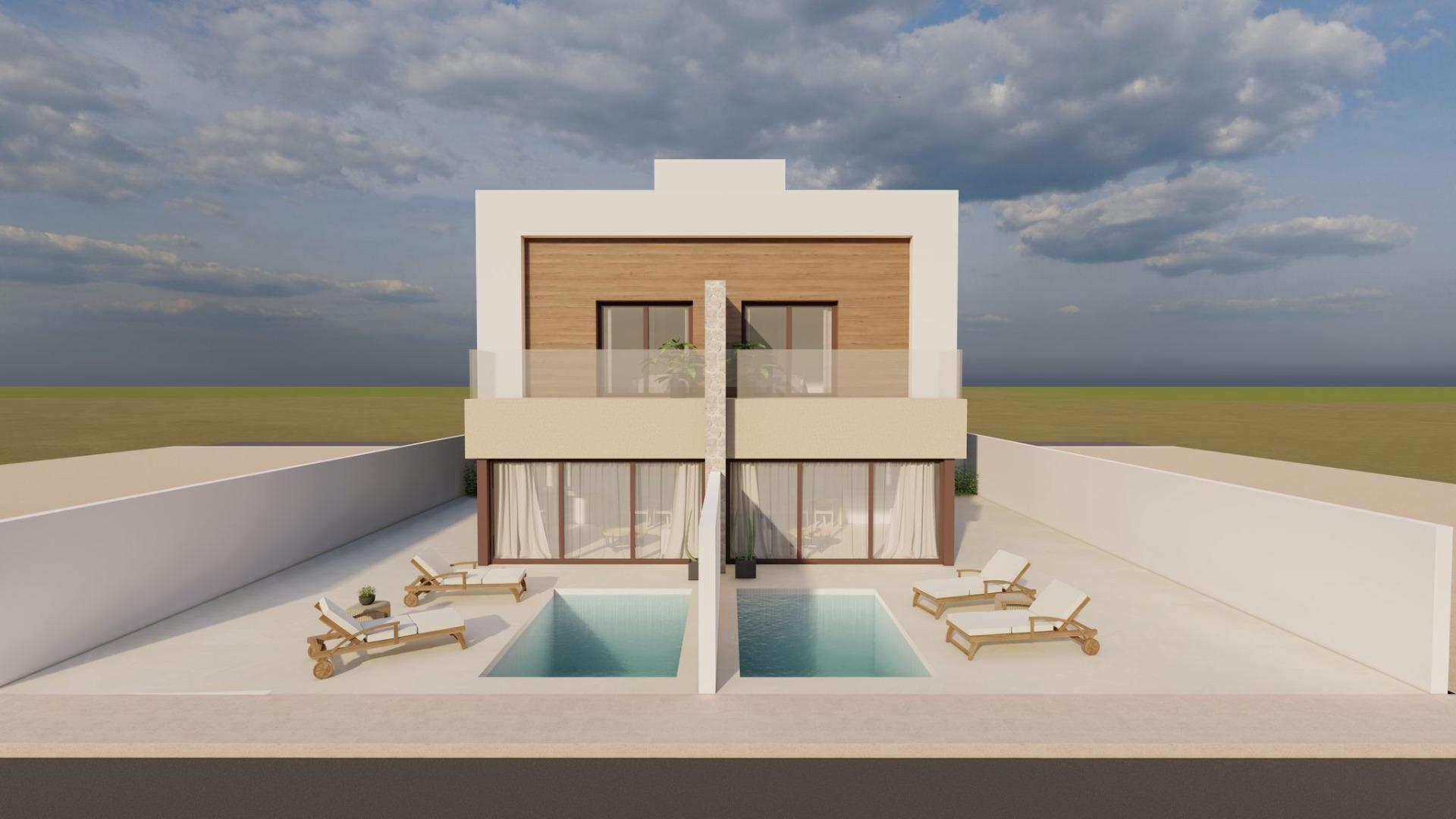 Modern-New-Build-Quad-Villas-with-Private-Pool-in-Santiago-de-la-Ribera-3 Contemporary New Build Quad Villa with Private Pool for Sale in Santiago de la Ribera
