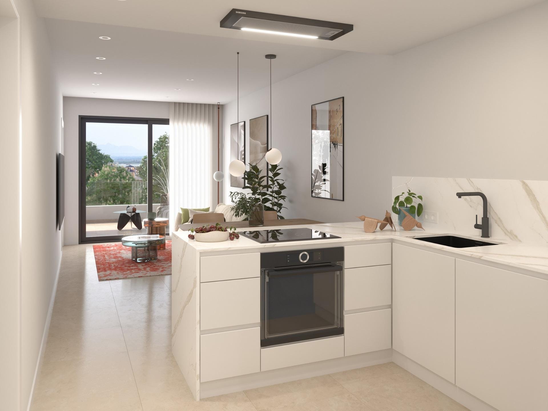 Modern-New-Build-Residences-Just-800-m-from-El-Pinet-Beach-6 Appartamento arredato di nuova costruzione al piano terra con 2 camere e giardino in vendita a La Marina, Elche