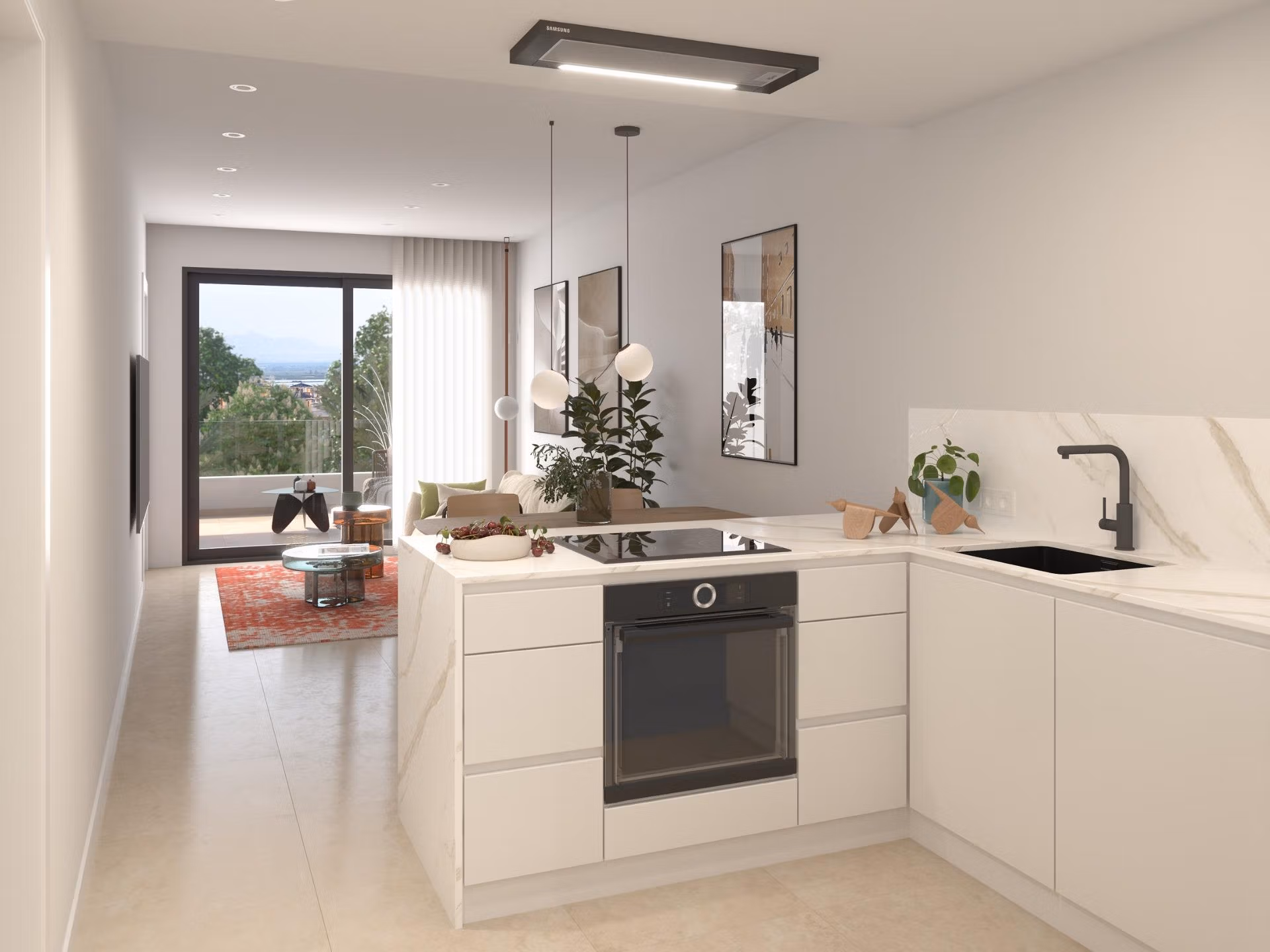Modern-New-Build-Residences-Just-800-m-from-El-Pinet-Beach-6 Umeblowany nowy apartament na parterze z 2 sypialniami i ogrodem na sprzedaż w La Marina, Elche