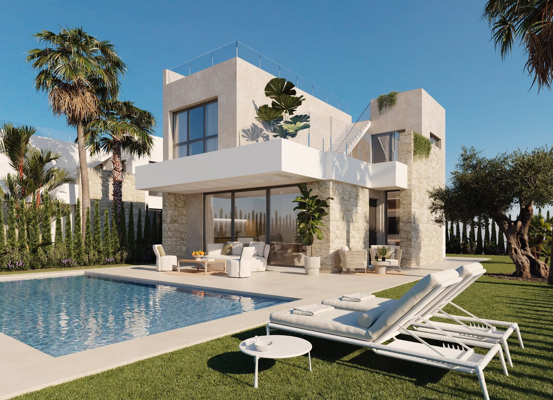 Moderne nieuwbouwvilla’s met zeezicht in Finestrat bij Puig Campana Golf