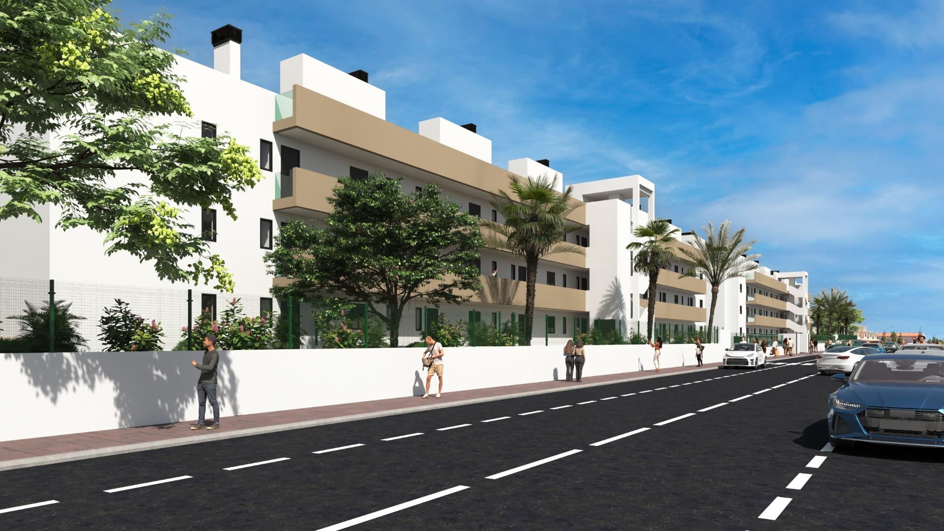 New Build 2 Bedroom Ground Floor Apartment with Garden for Sale Near La Serena Golf in Los Alcázares, Murcia
