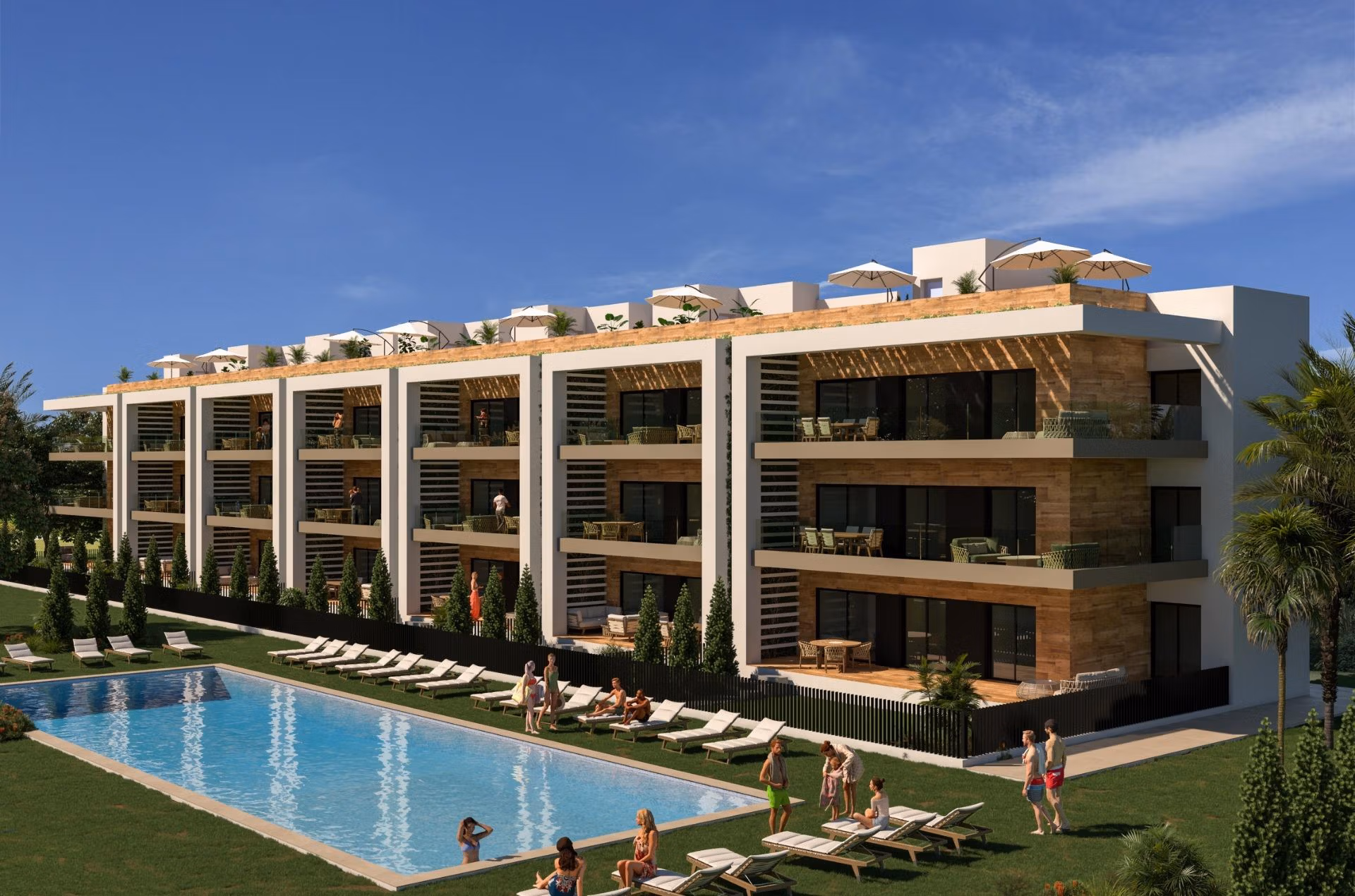 NEW-BUILD-RESIDENTIAL-COMPLEX-NEAR-LA-SERENA-GOLF-LOS-ALCAZARES-14 Нов апартамент с 3 спални на партерен етаж с градина за продажба близо до La Serena Golf в Лос Алкасарес, Мурсия
