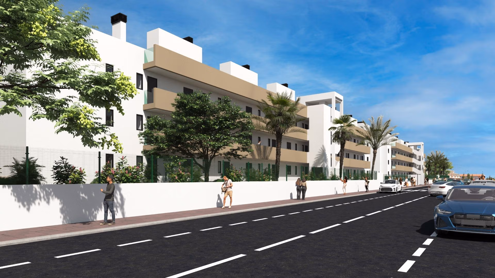 Neubau-Eckwohnung mit 3 Schlafzimmern im ersten Stock und Terrasse zum Verkauf nahe La Serena Golf in Los Alcázares, Murcia