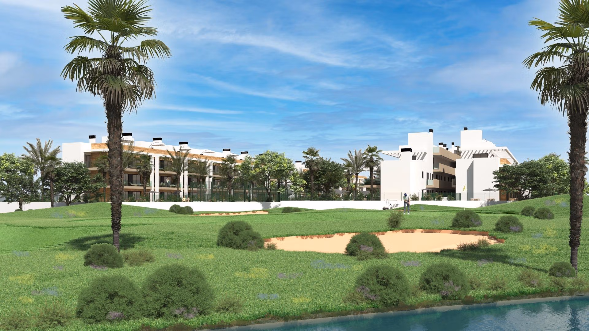 NEW-BUILD-RESIDENTIAL-COMPLEX-NEAR-LA-SERENA-GOLF-LOS-ALCAZARES-16 Нов апартамент с 3 спални на партерен етаж с градина за продажба близо до La Serena Golf в Лос Алкасарес, Мурсия