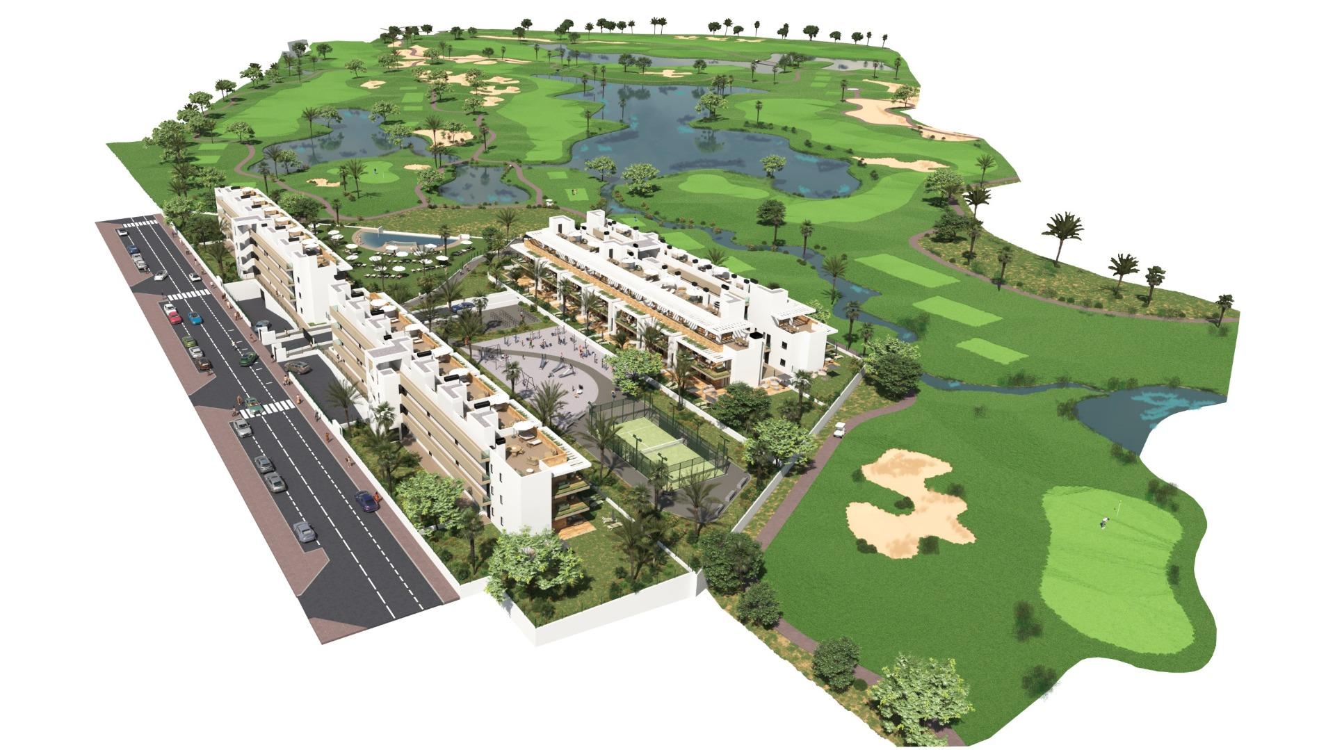 New Build 2 Bedroom Ground Floor Apartment with Garden for Sale Near La Serena Golf in Los Alcázares, Murcia