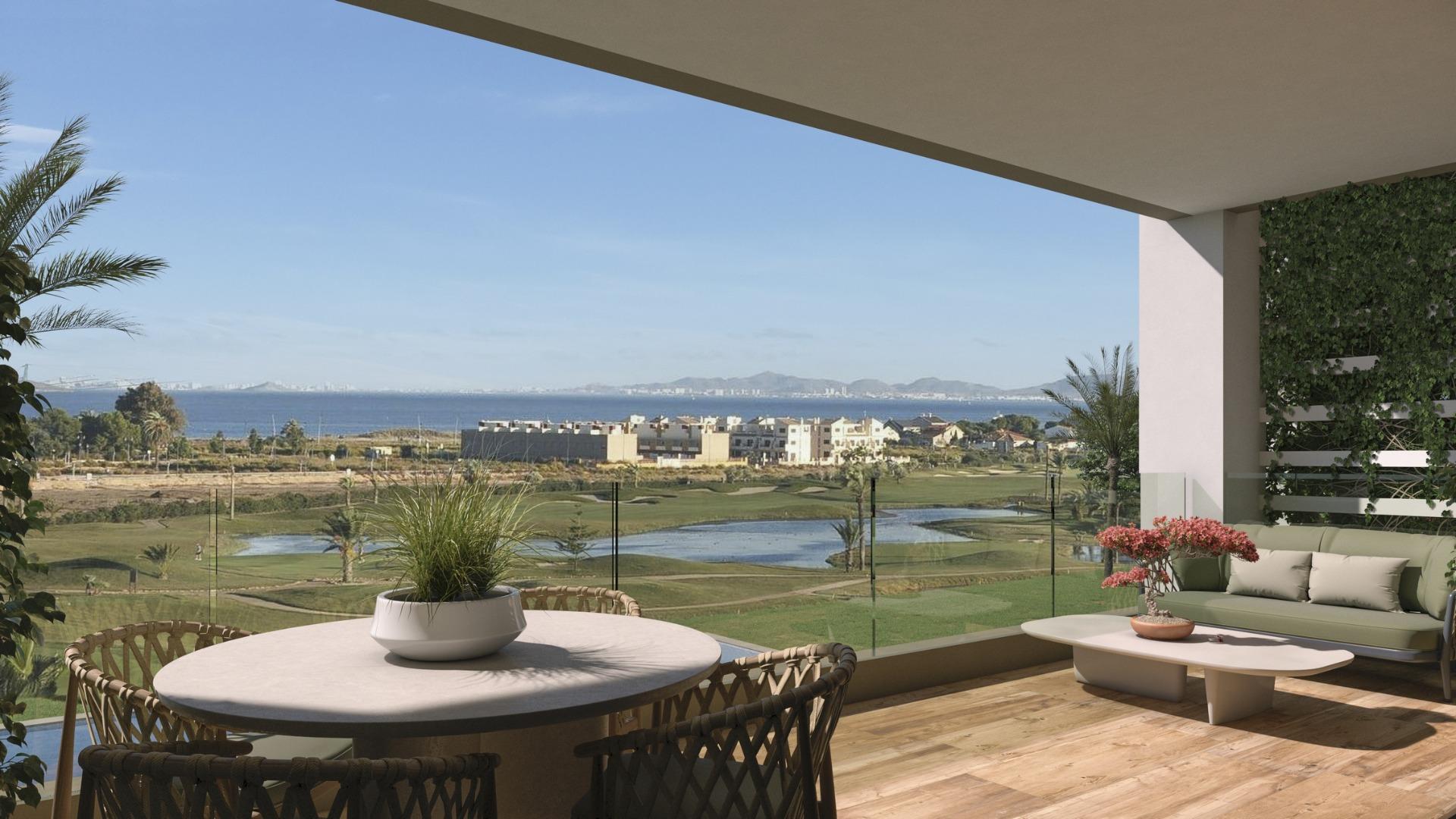 New Build 2 Bedroom Ground Floor Apartment with Garden for Sale Near La Serena Golf in Los Alcázares, Murcia
