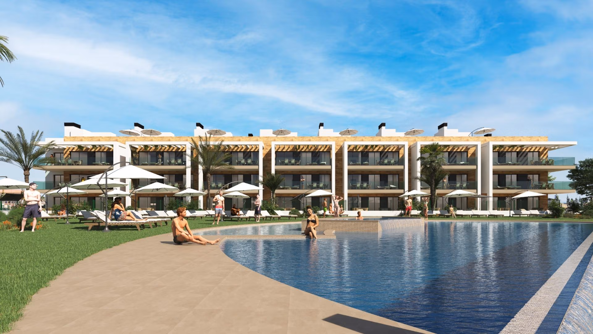 NEW-BUILD-RESIDENTIAL-COMPLEX-NEAR-LA-SERENA-GOLF-LOS-ALCAZARES-3 Нов апартамент с 3 спални на партерен етаж с градина за продажба близо до La Serena Golf в Лос Алкасарес, Мурсия