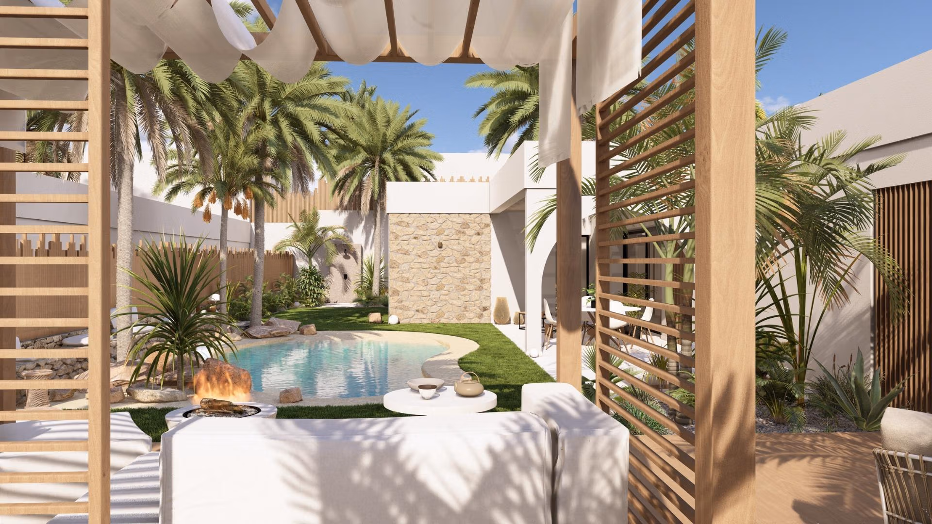 Medelhavsinspirerad nyproducerad villa med privat pool till salu i Altaona Golf Resort, Murcia