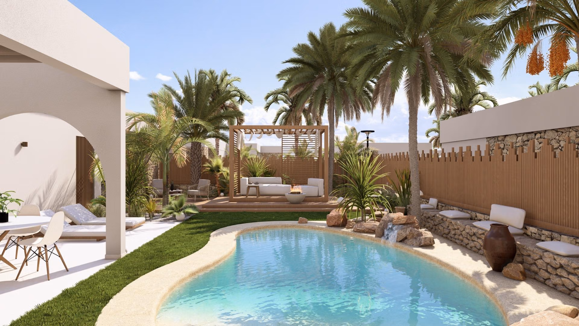 Medelhavsinspirerad nyproducerad villa med privat pool till salu i Altaona Golf Resort, Murcia