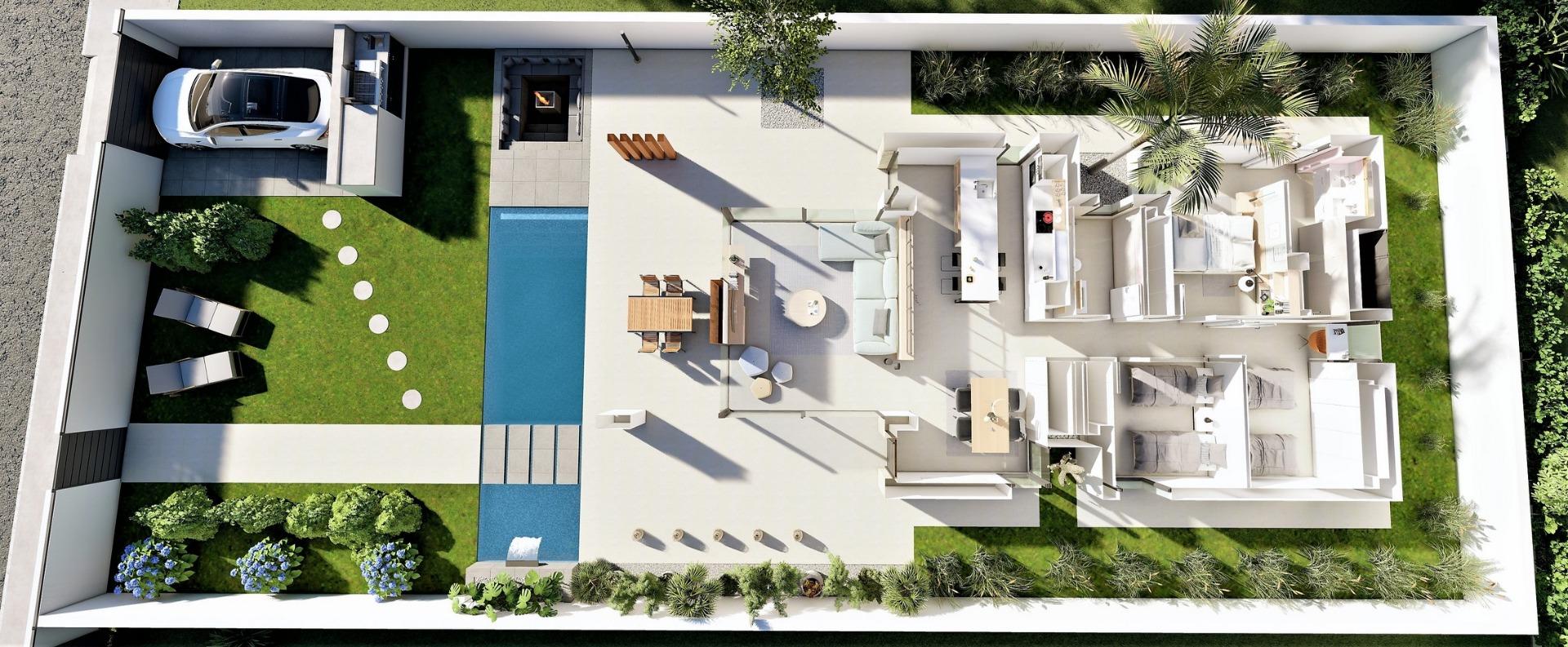 Spectaculaire nieuwbouwvilla met privézwembad te koop in La Marina Urbanisation, Alicante