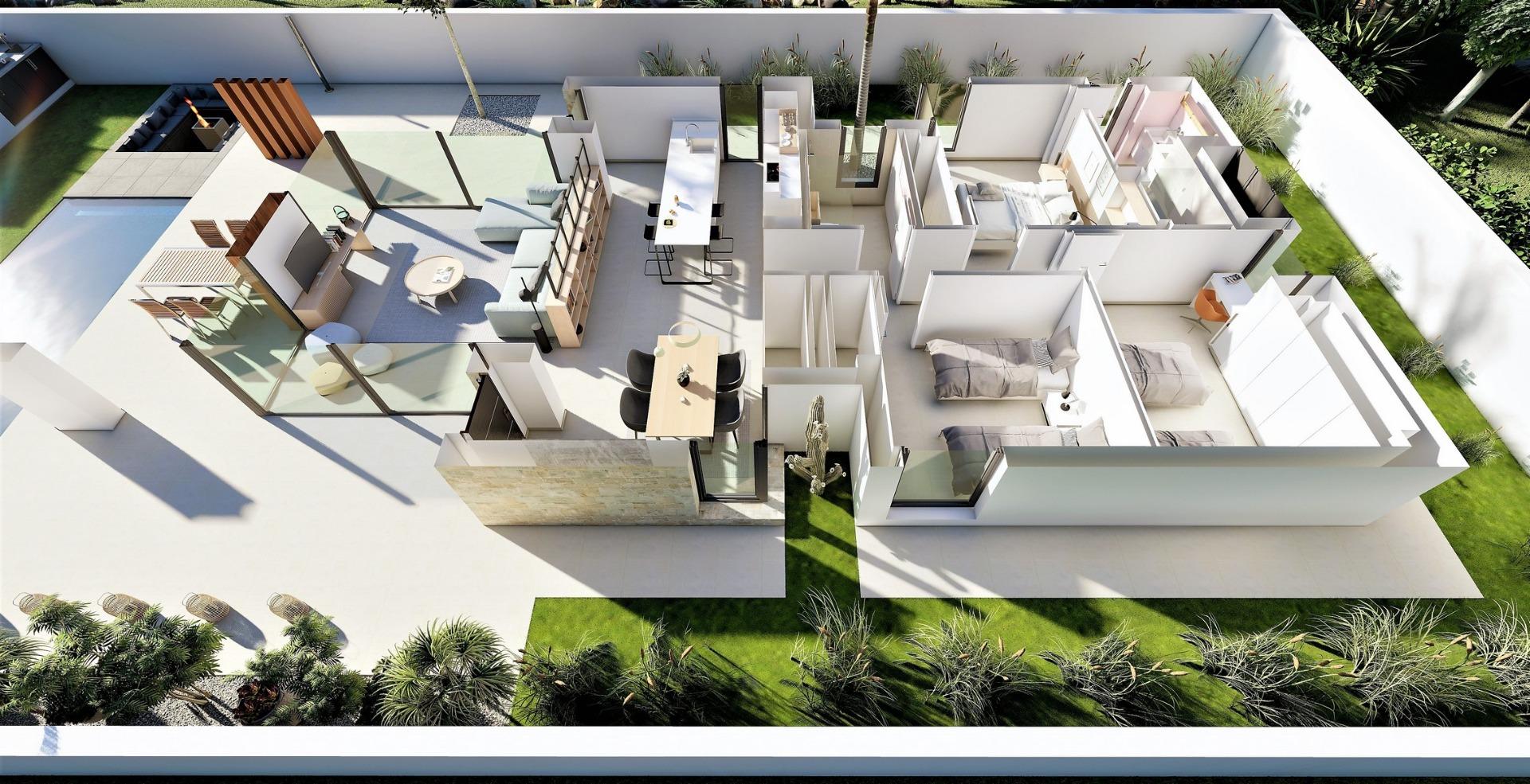 Spectaculaire nieuwbouwvilla met privézwembad te koop in La Marina Urbanisation, Alicante