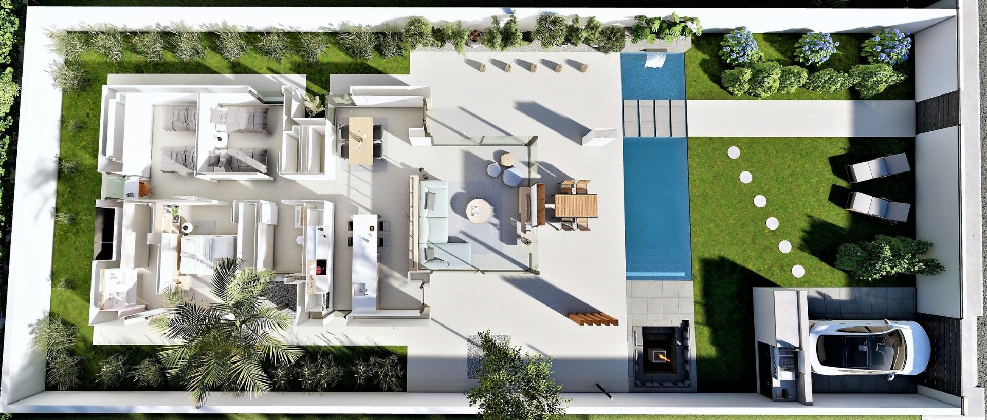 Spectaculaire nieuwbouwvilla met privézwembad te koop in La Marina Urbanisation, Alicante