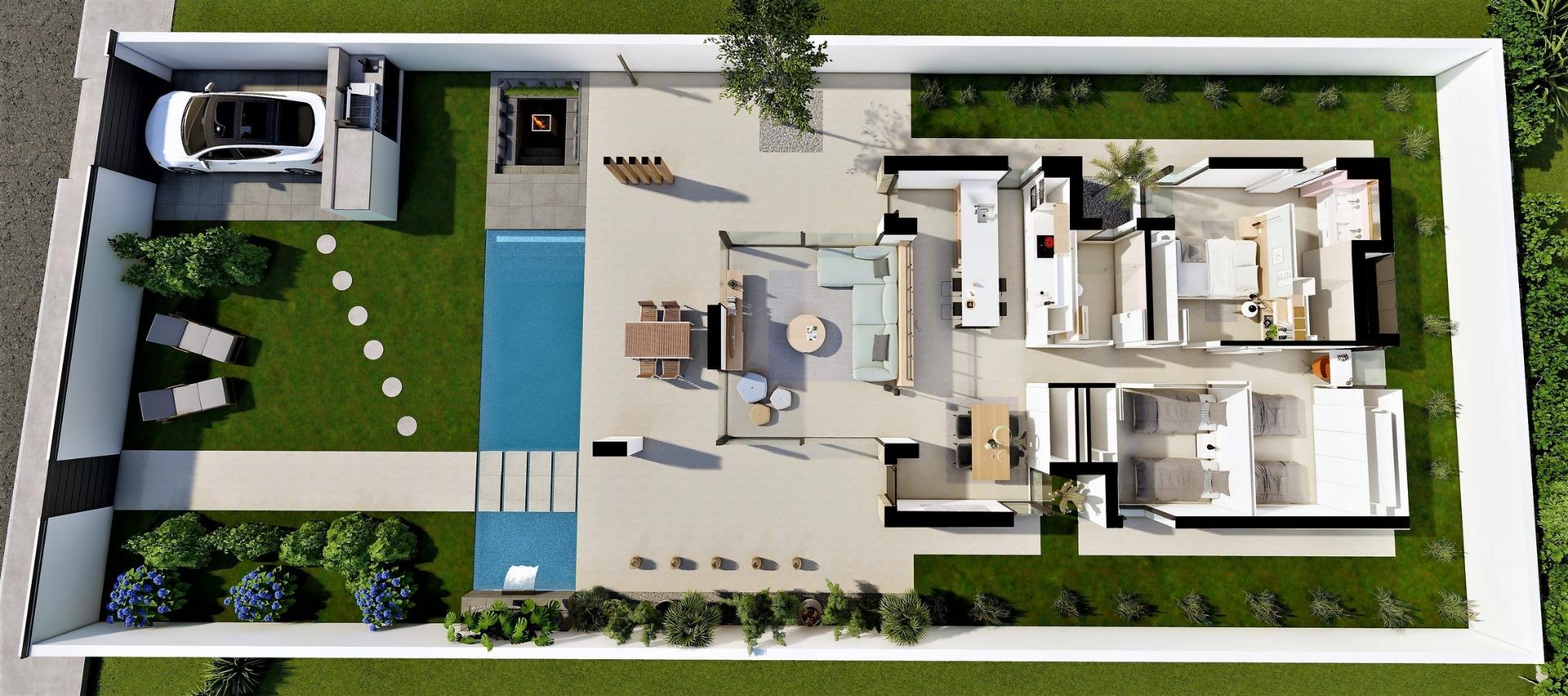 Spectaculaire nieuwbouwvilla met privézwembad te koop in La Marina Urbanisation, Alicante