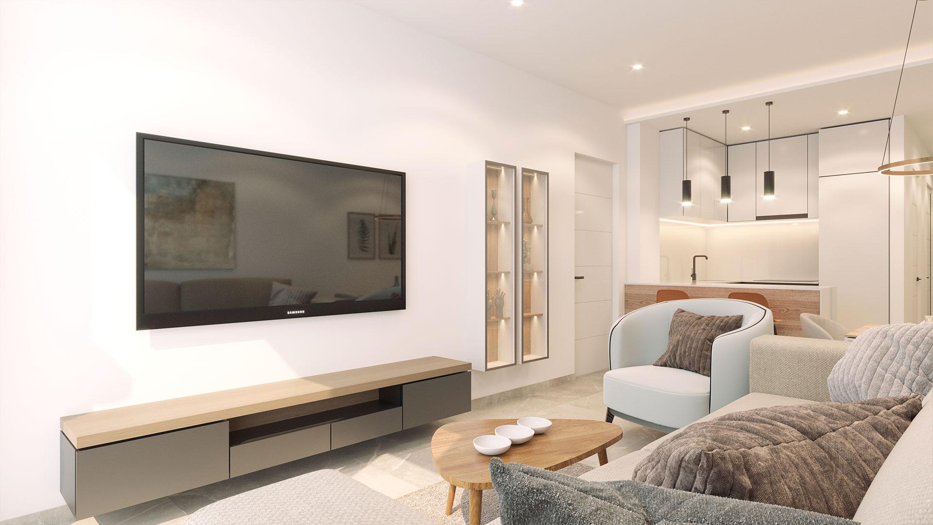 New Build 1 Bedroom Apartment with Terrace for Sale 200 Metres from the Beach in Torrevieja