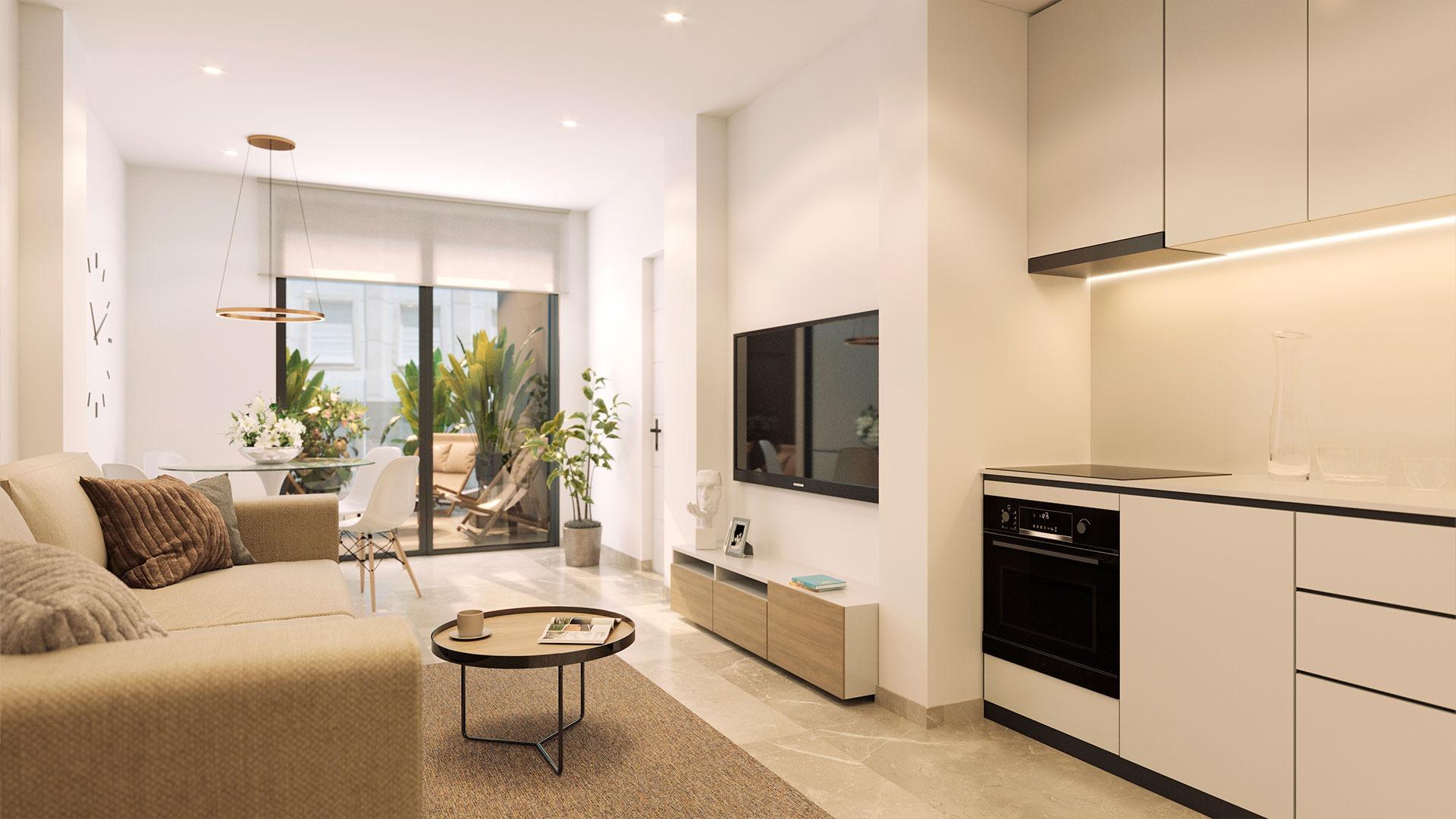 New Build 1 Bedroom Penthouse with Terrace for Sale 200 Metres from the Beach in Torrevieja