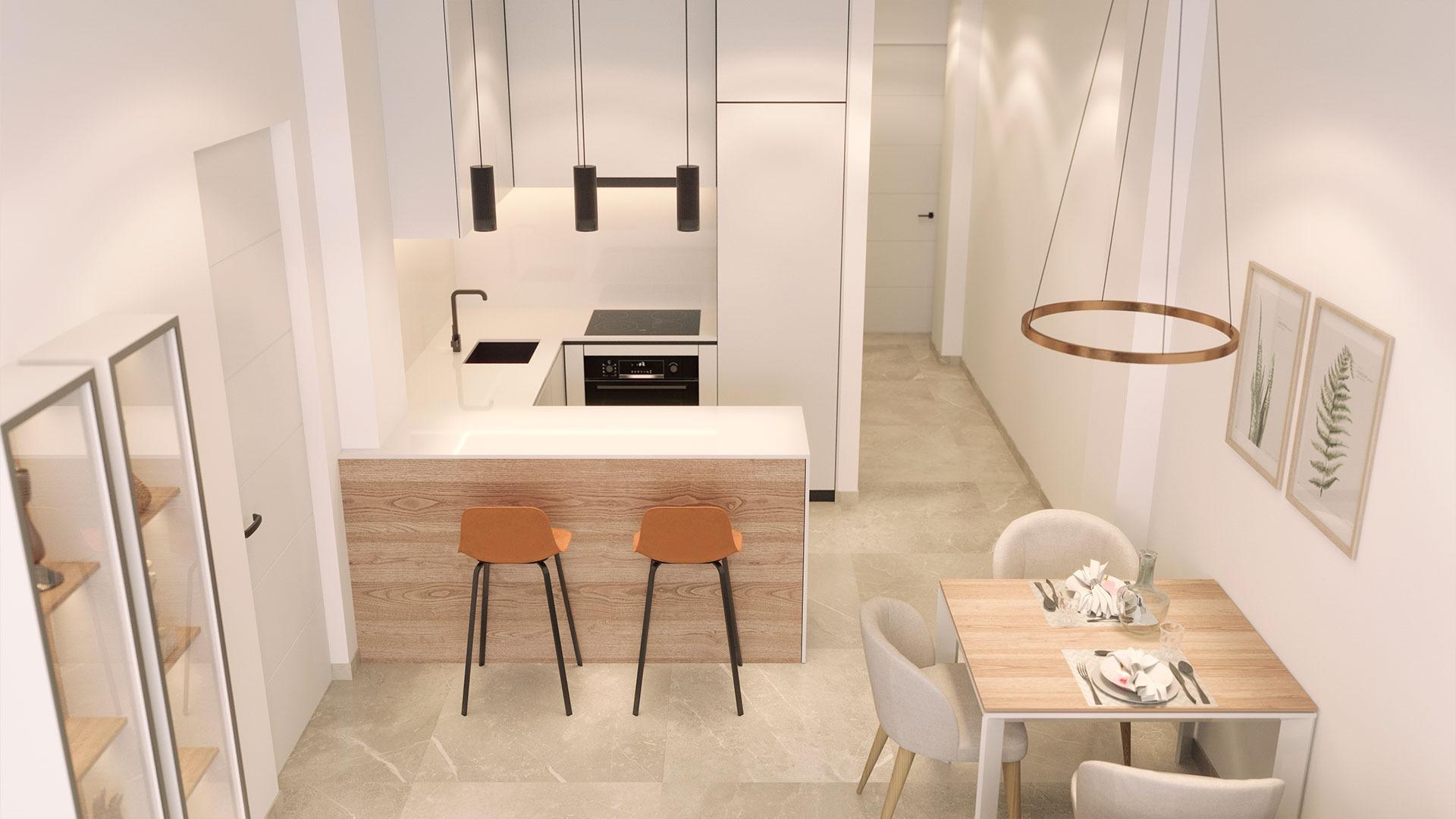 New Build 1 Bedroom Apartment with Terrace for Sale 200 Metres from the Beach in Torrevieja