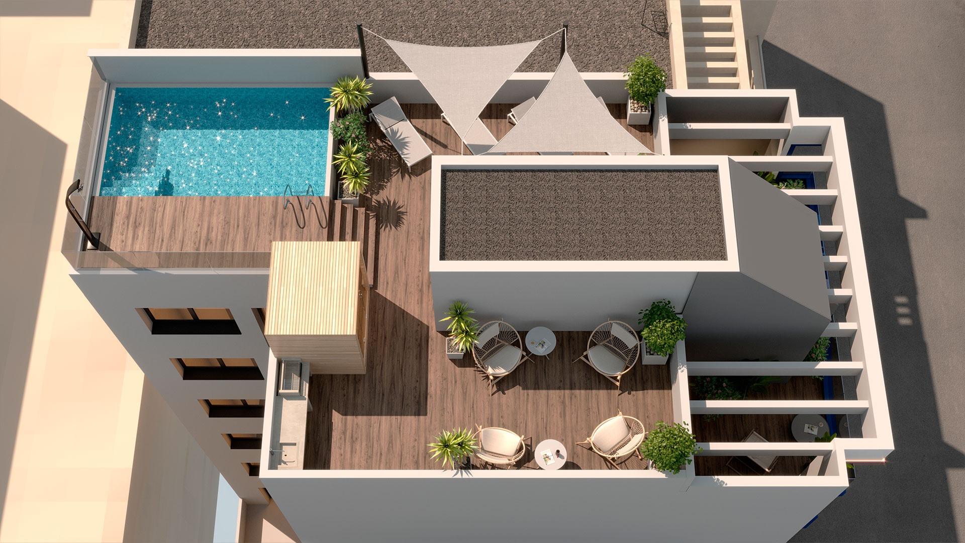 New Build 1 Bedroom Penthouse with Terrace for Sale 200 Metres from the Beach in Torrevieja