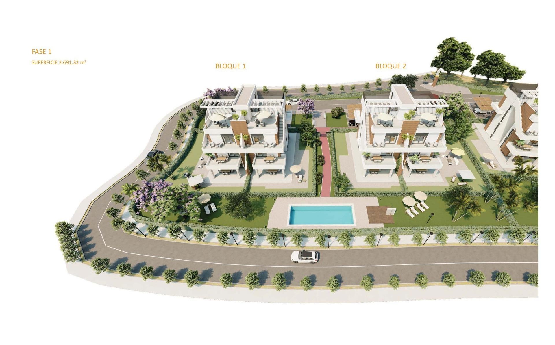 Modern New Build 2 Bedroom Apartment for Sale in Hacienda del Álamo Golf Resort, Murcia