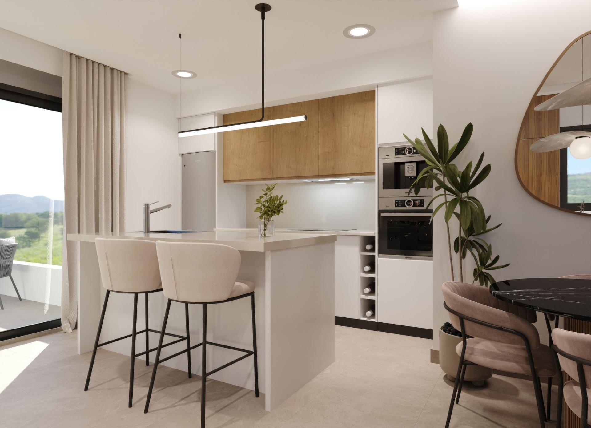 Modern New Build 2 Bedroom Apartment for Sale in Hacienda del Álamo Golf Resort, Murcia