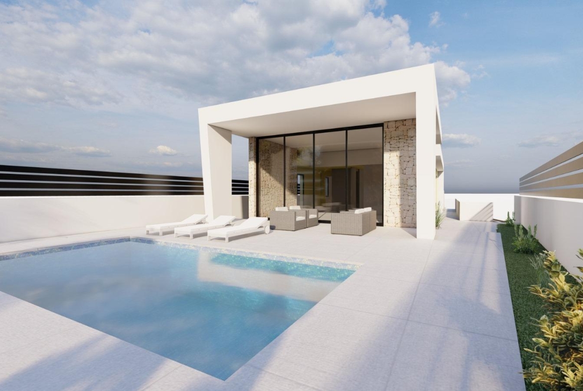 New Build One-Storey Villas with Private Pool for Sale in Los Balcones, Torrevieja, Spain