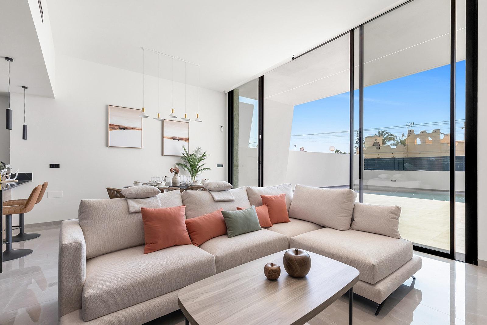 New Build One-Storey Villas with Private Pool for Sale in Los Balcones, Torrevieja, Spain