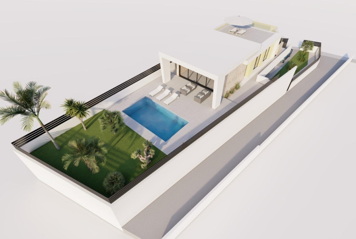 New Build One-Storey Villas with Private Pool for Sale in Los Balcones, Torrevieja, Spain